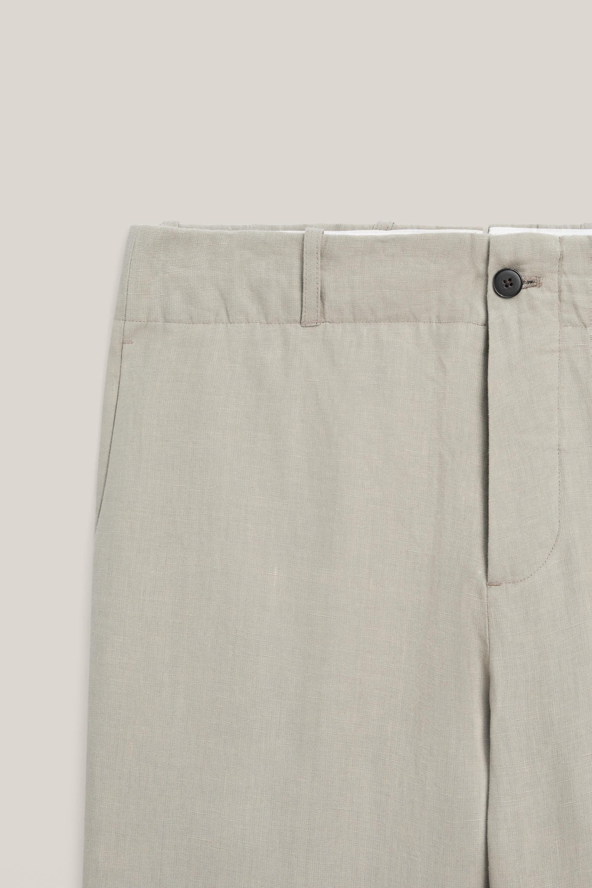100% linen trousers - Limited Edition — KHAKI
