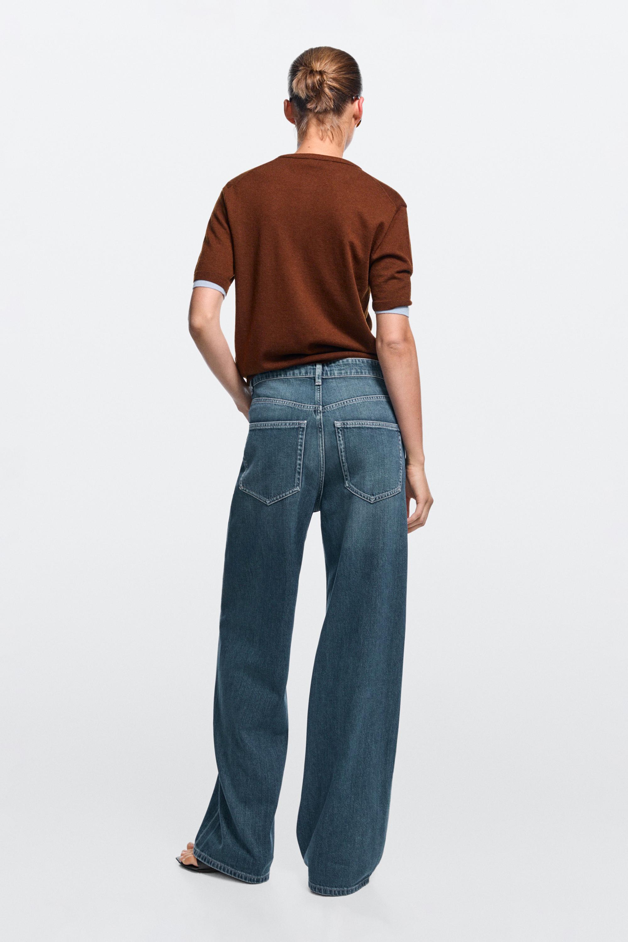 Relaxed wide-leg jeans — MEDIUM BLUE