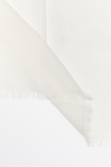 Lightweight 100% wool scarf — CREAM 4