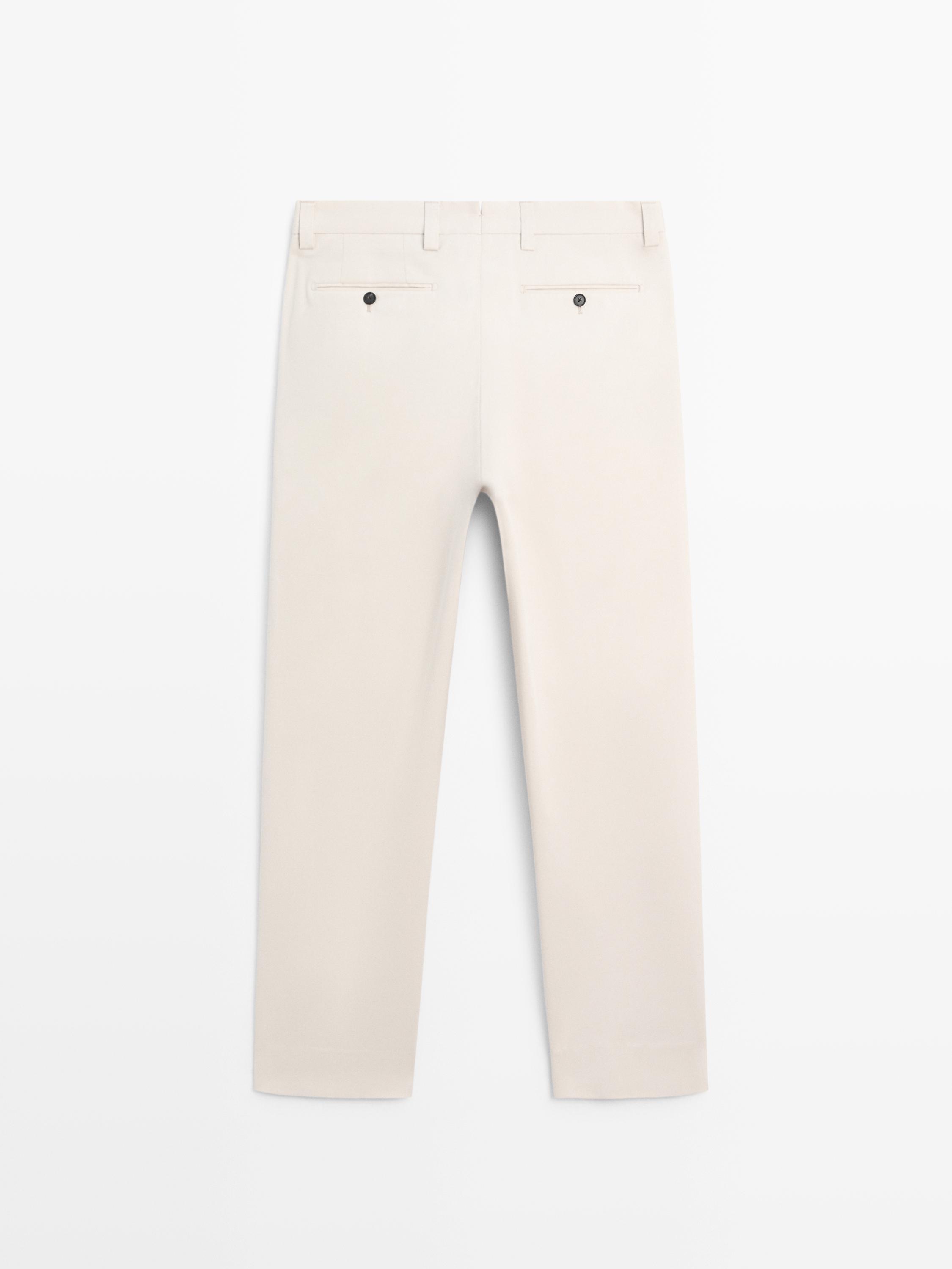 Tailored fit barrel trousers — BEIGE