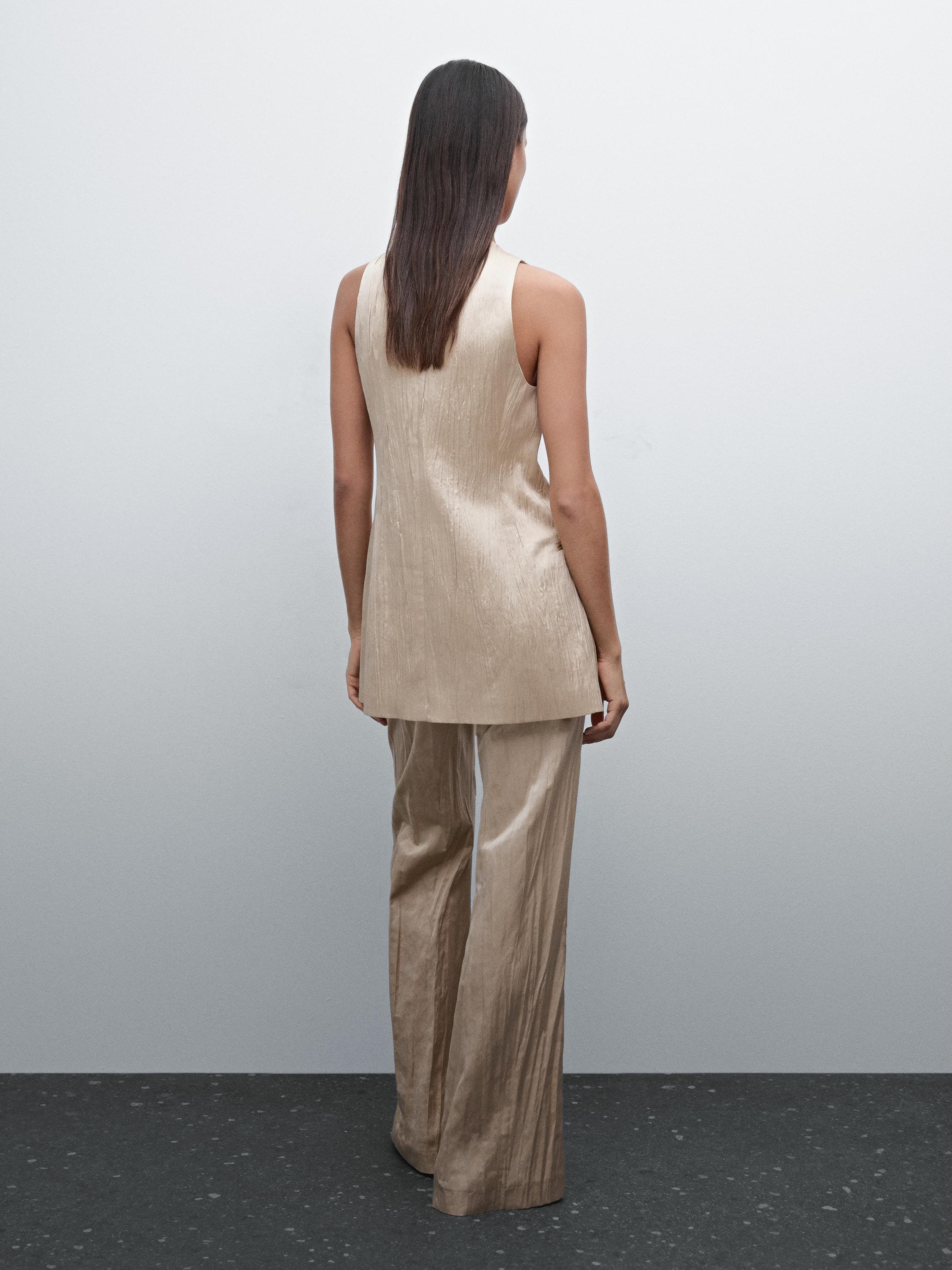 Fitted waistcoat with rhinestone detail