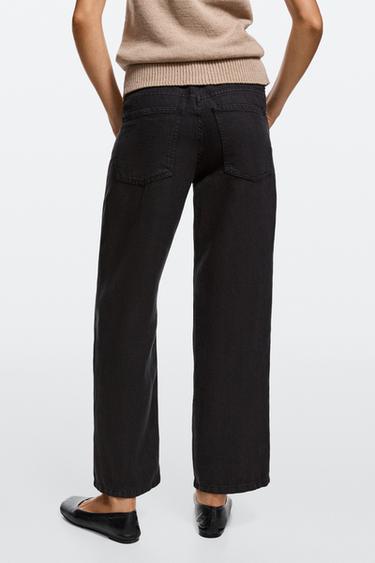 Low-rise cropped straight-leg jeans — BLACK 5