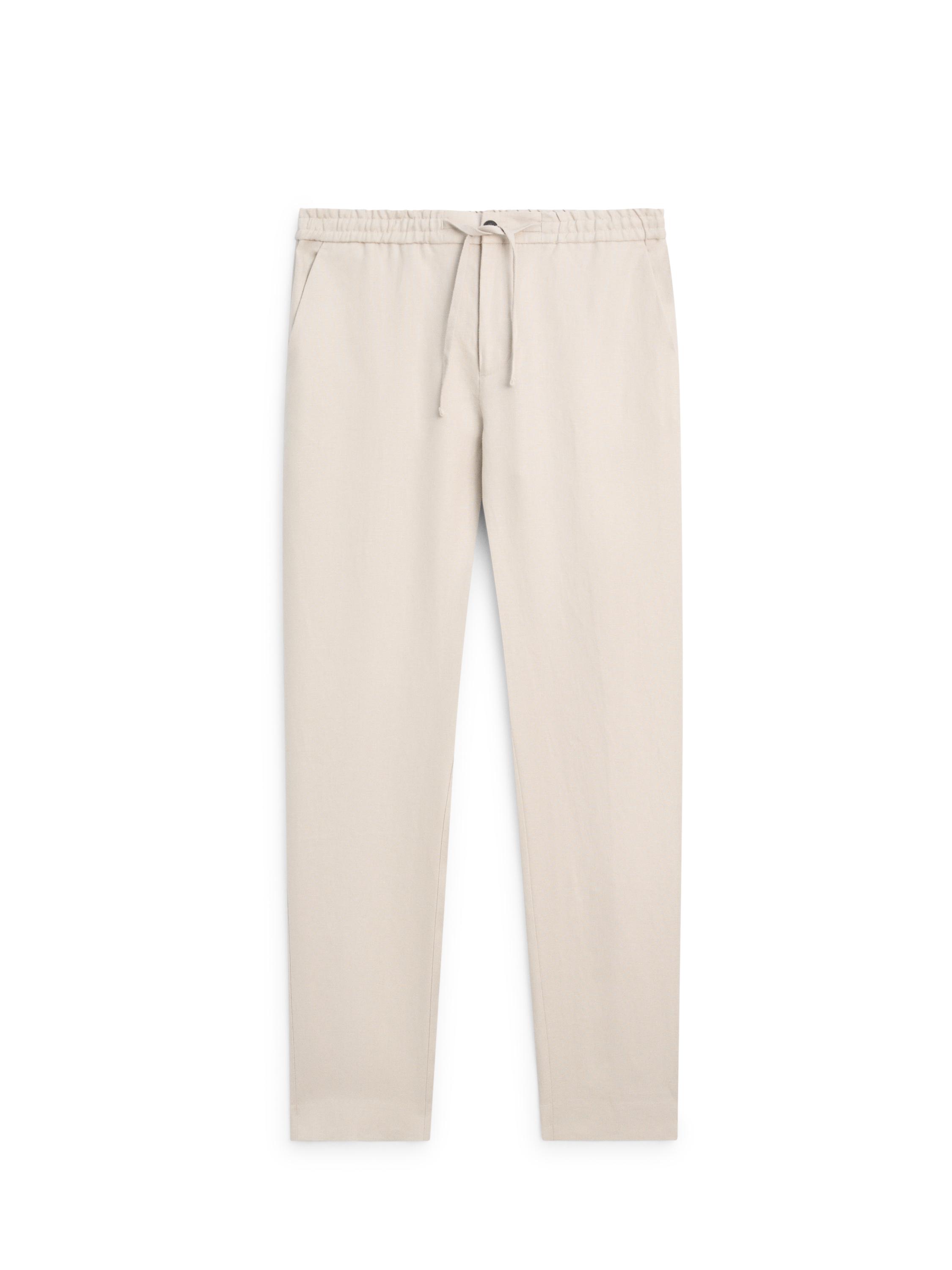 100% linen joggers — BEIGE
