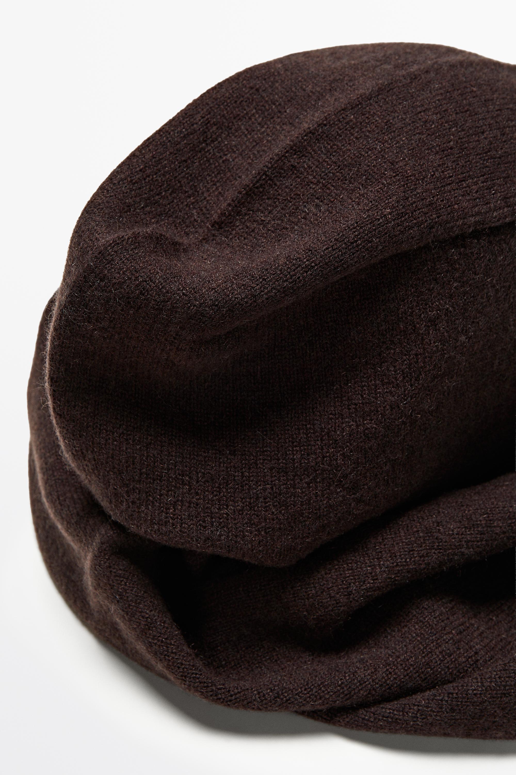 100% cashmere bandana balaclava — BROWN