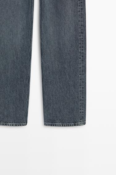 Wide-leg mid-waist jeans — MEDIUM BLUE 7