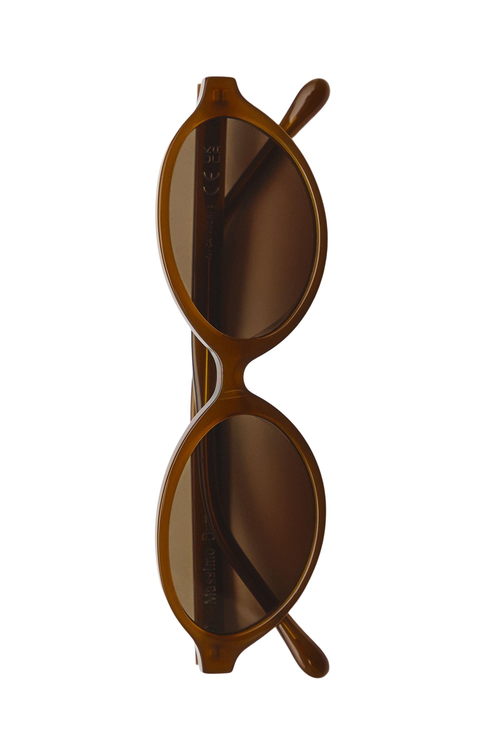 Round sunglasses — BROWN
