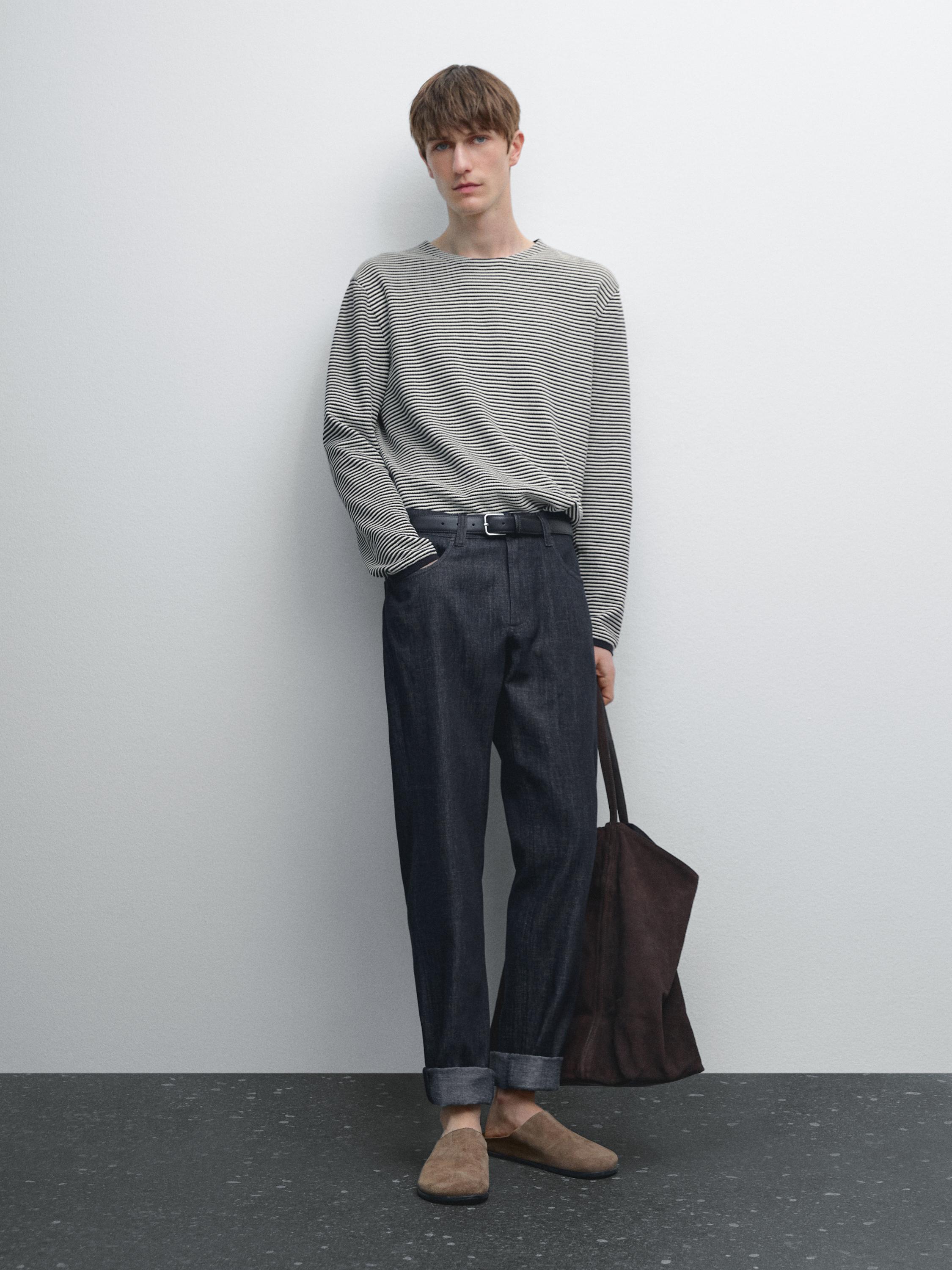 Jean tapered en coton mélangé