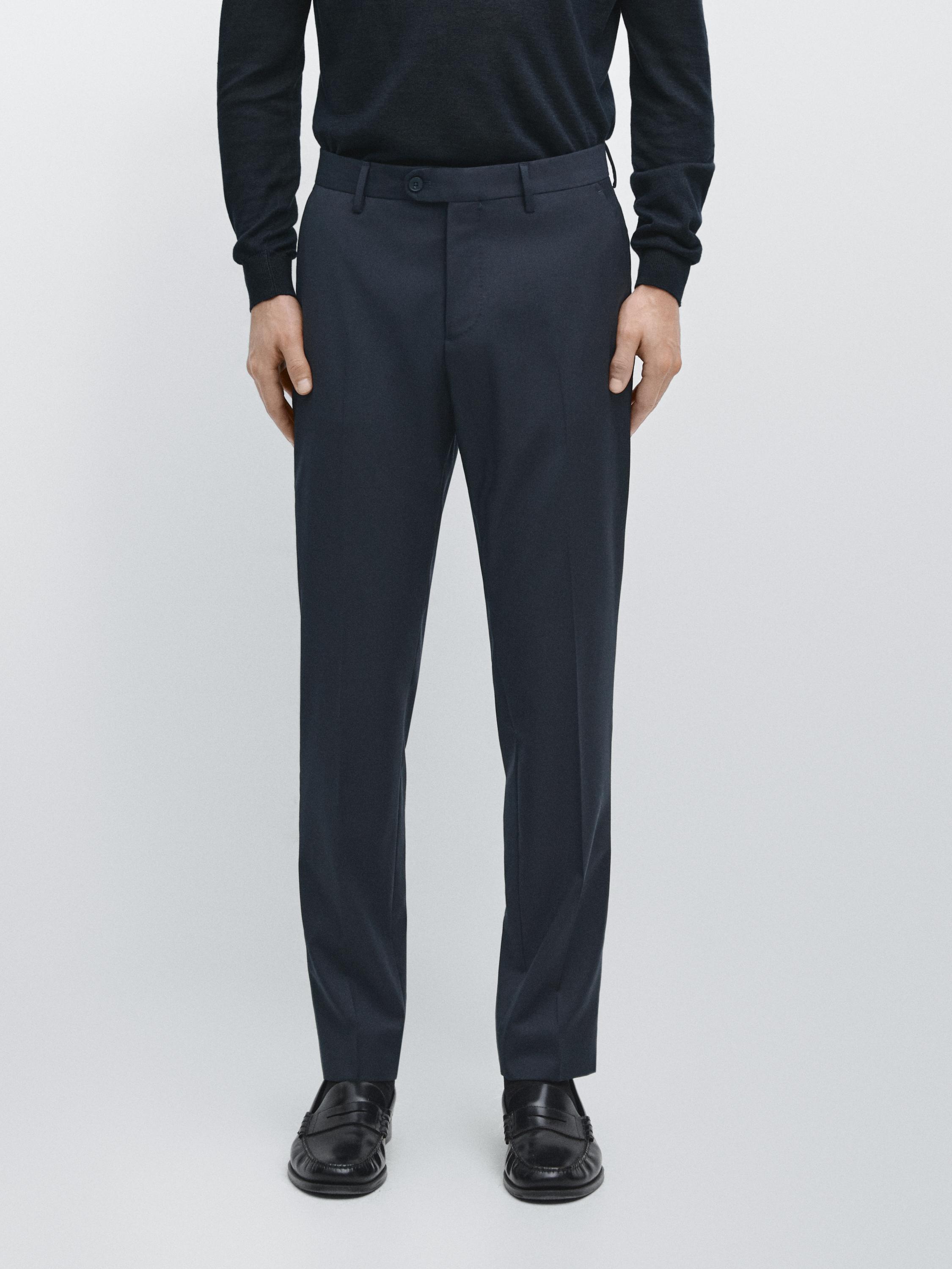 Wool suit trousers