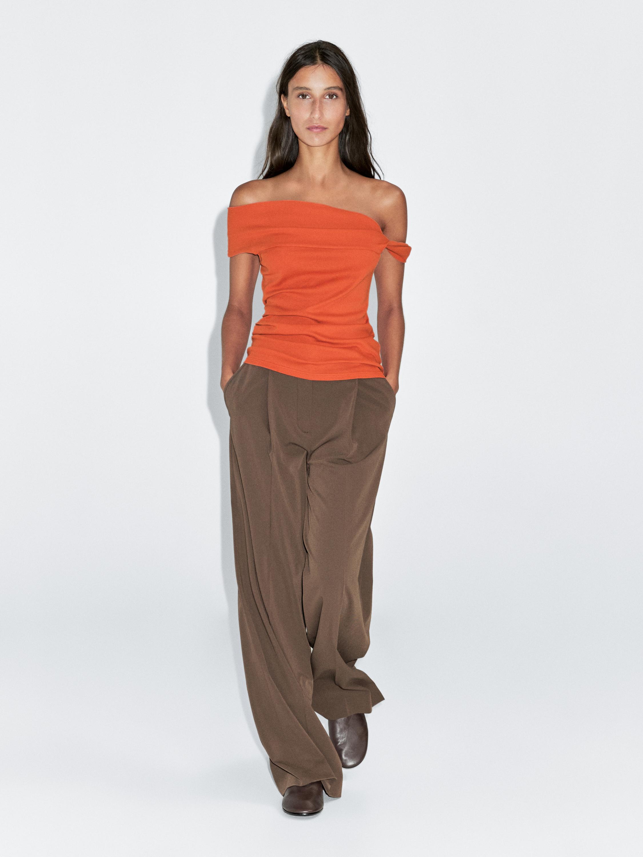 Top drapeado detalle nudo