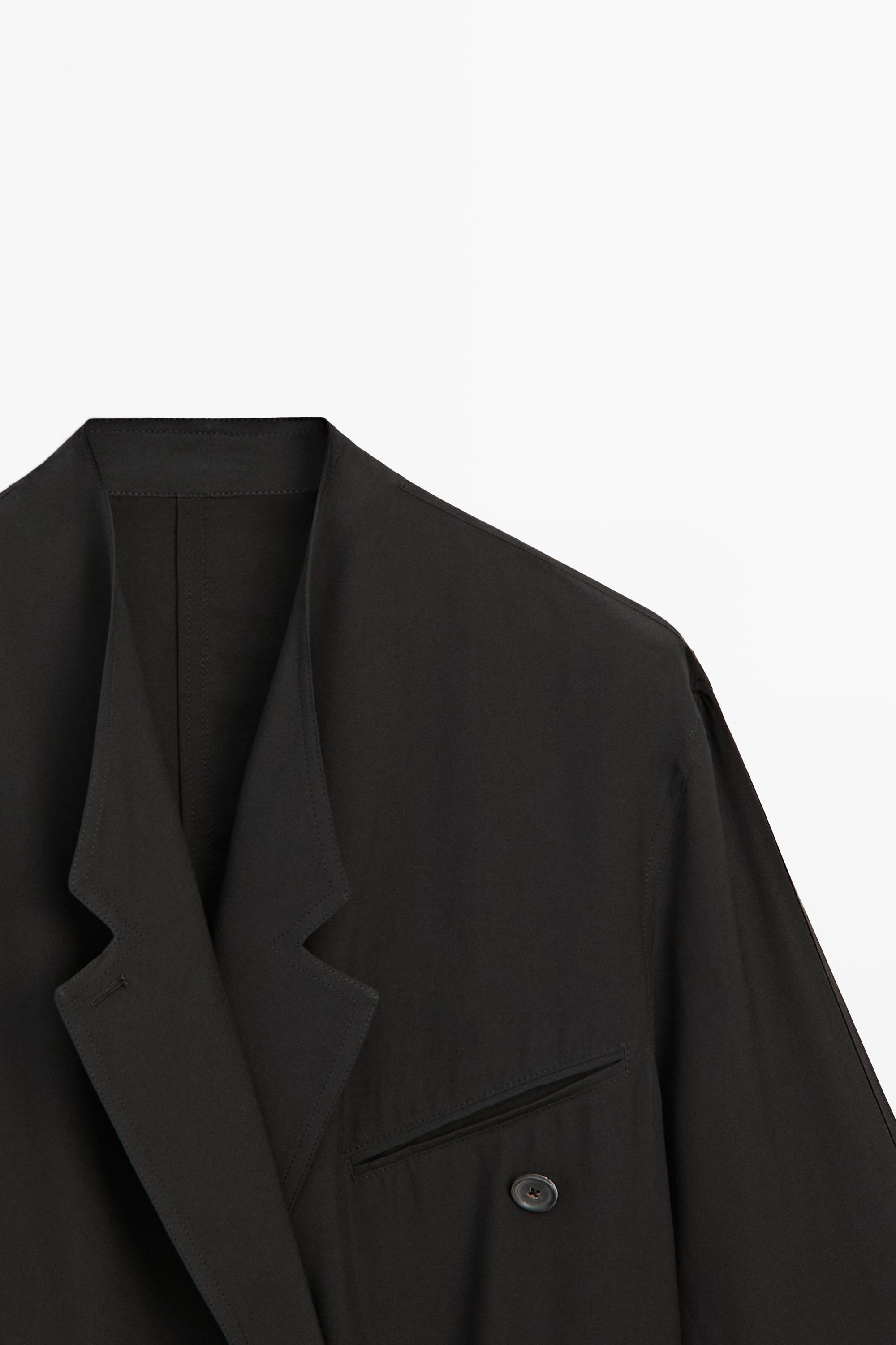 Flowing oversize blazer with belt detail - LIMITED EDITION — BLACK