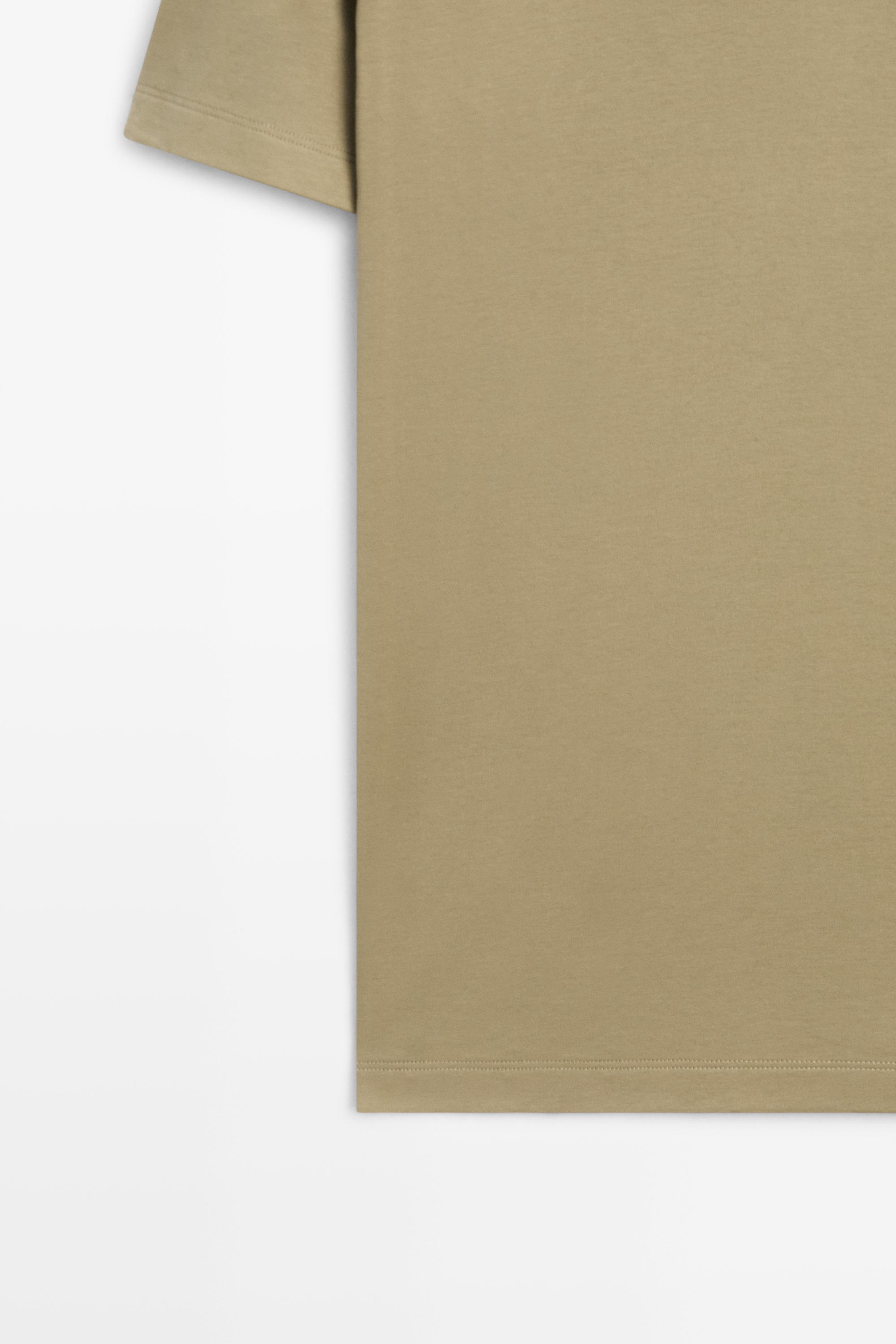 100% cotton V-neck knit polo — MOSS GREEN