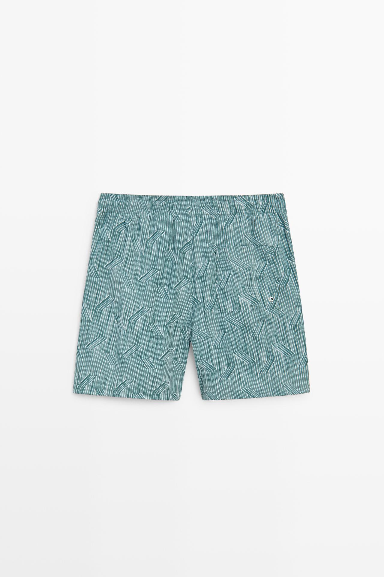 Printed swimming trunks — WATER GREEN