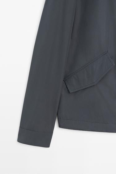 High neck jacket with pocket details — DARK GREY 7