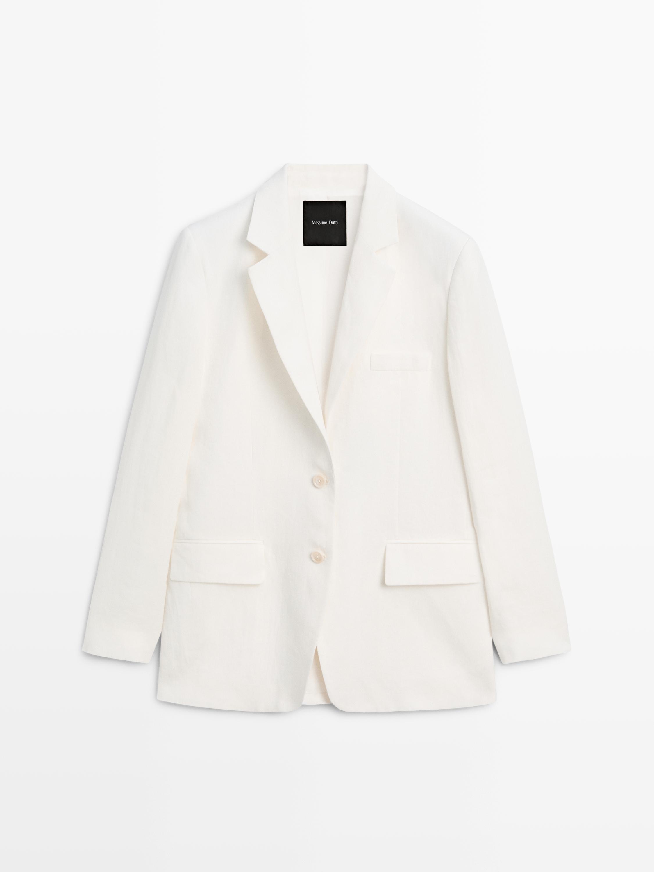 100% linen suit blazer — Off white