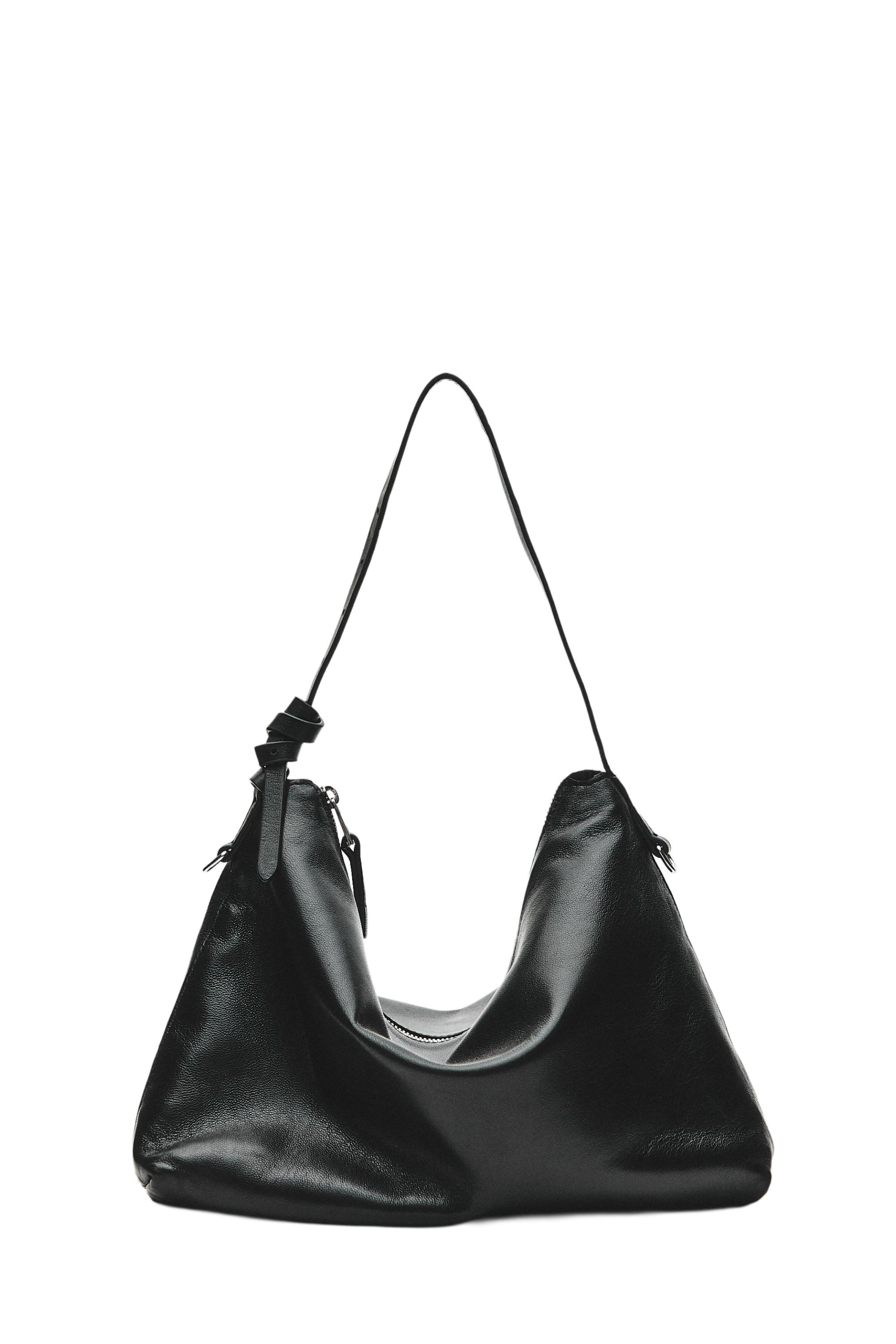 Medium nappa leather bag — BLACK