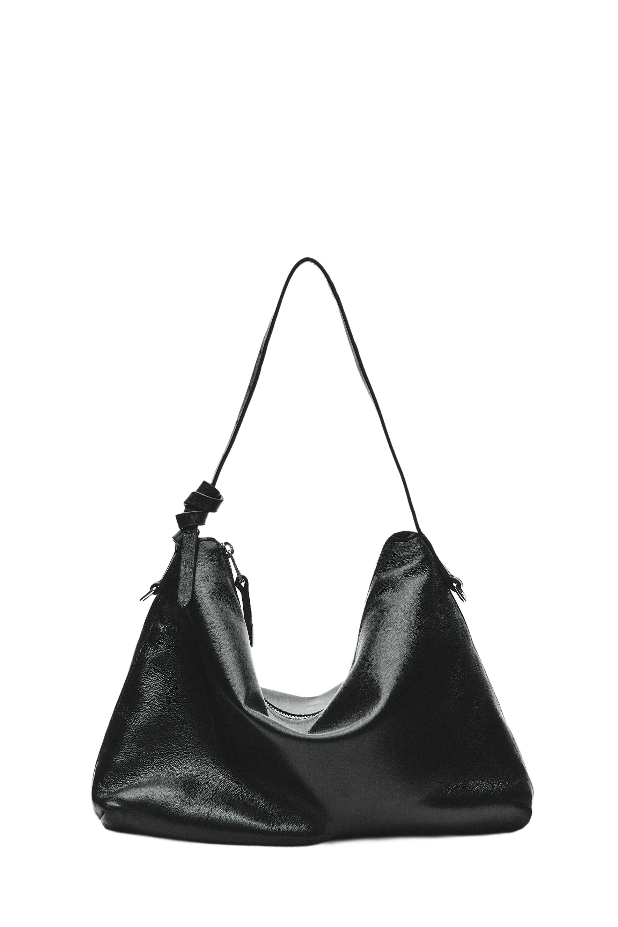 Medium nappa leather bag — BLACK