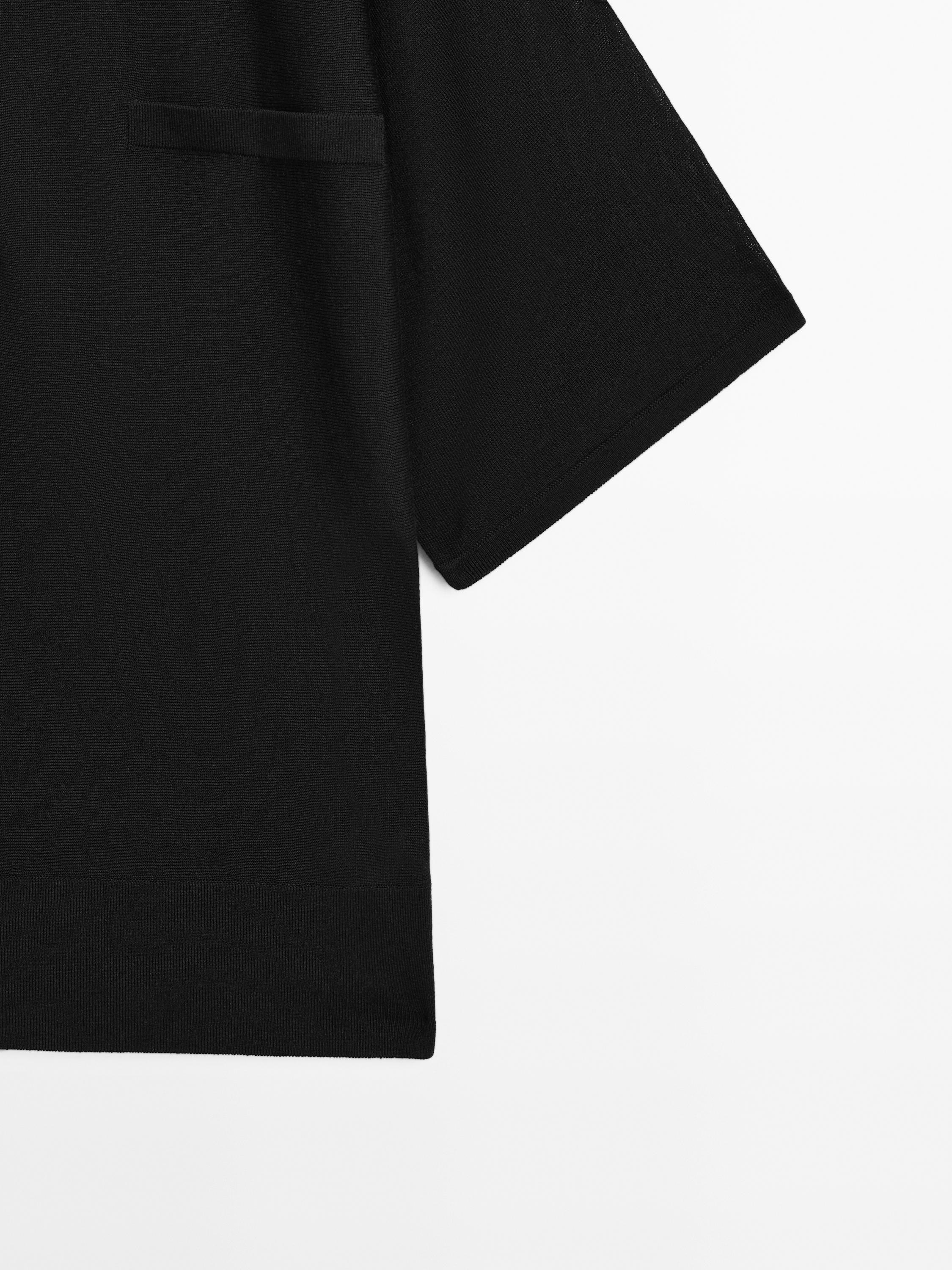 Flowing cape-style polo shirt