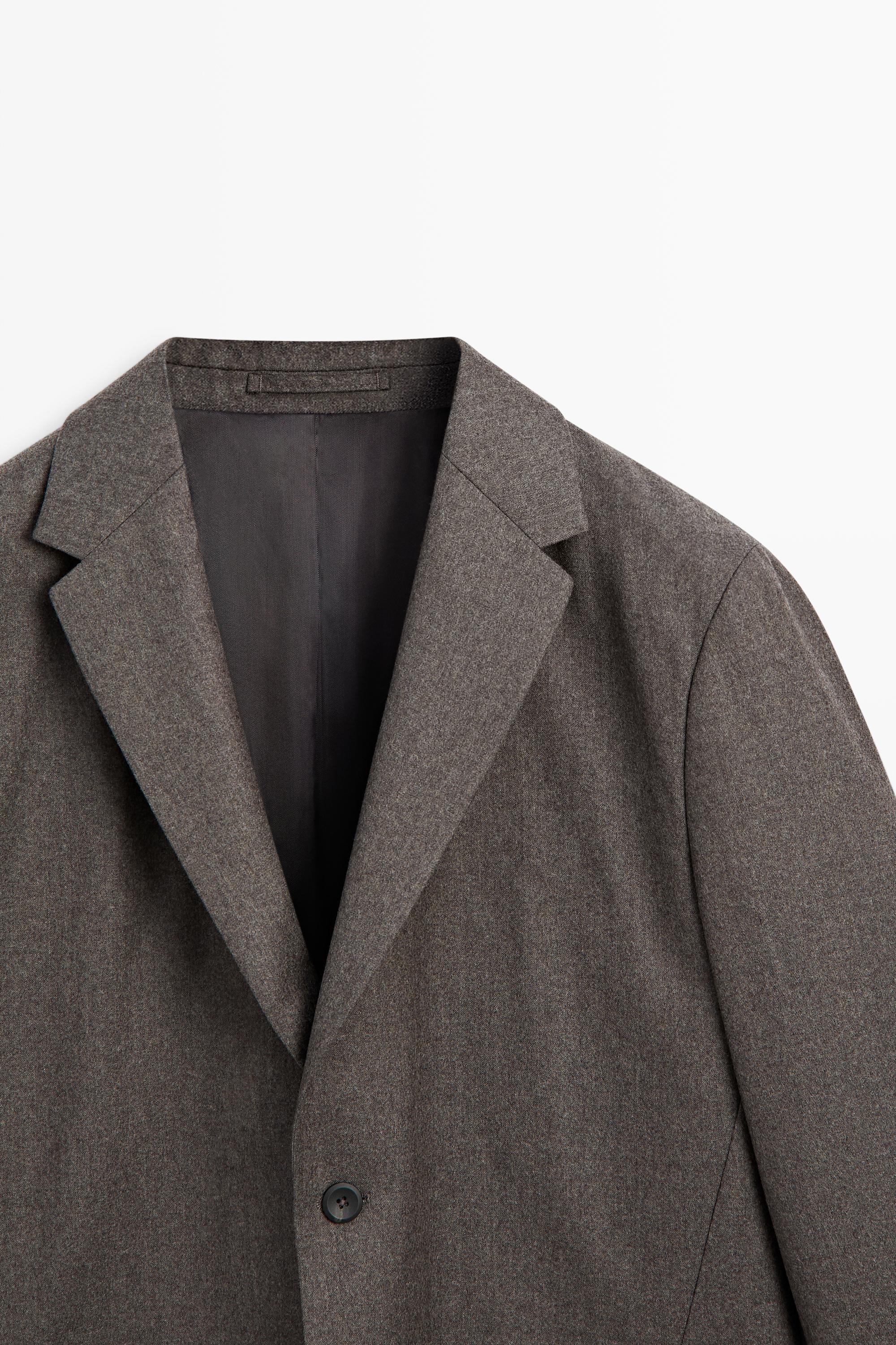 100% wool suit blazer — MINK
