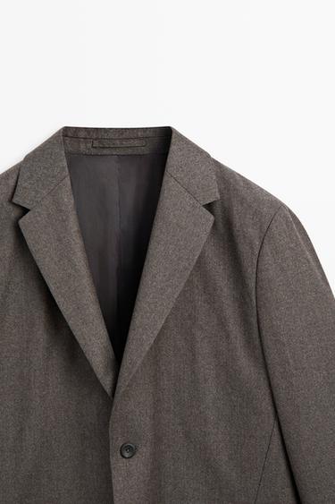 100% wool suit blazer — MINK 4