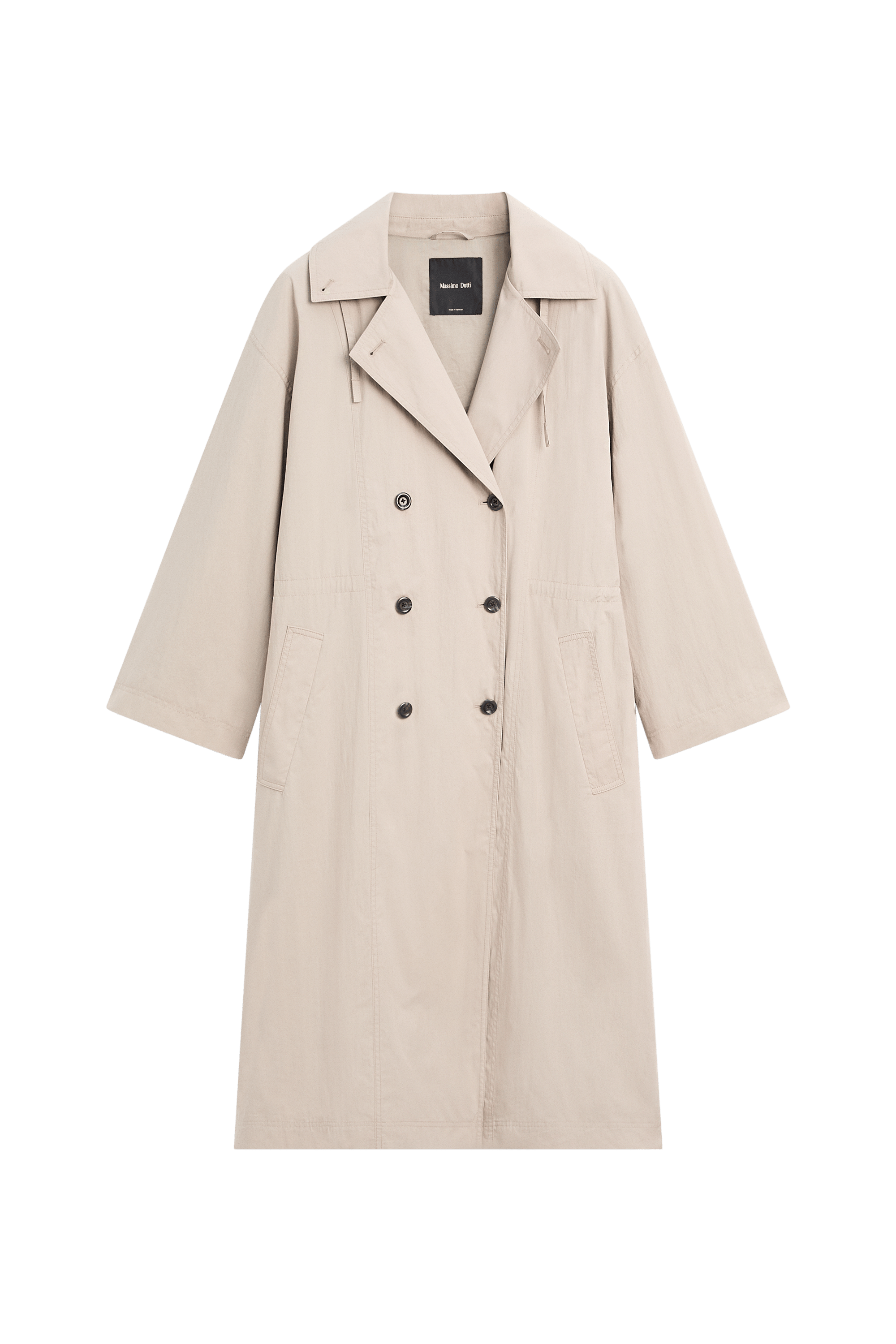 Massimo Dutti Pamuk karışımlı teknik trençkot görsel 6