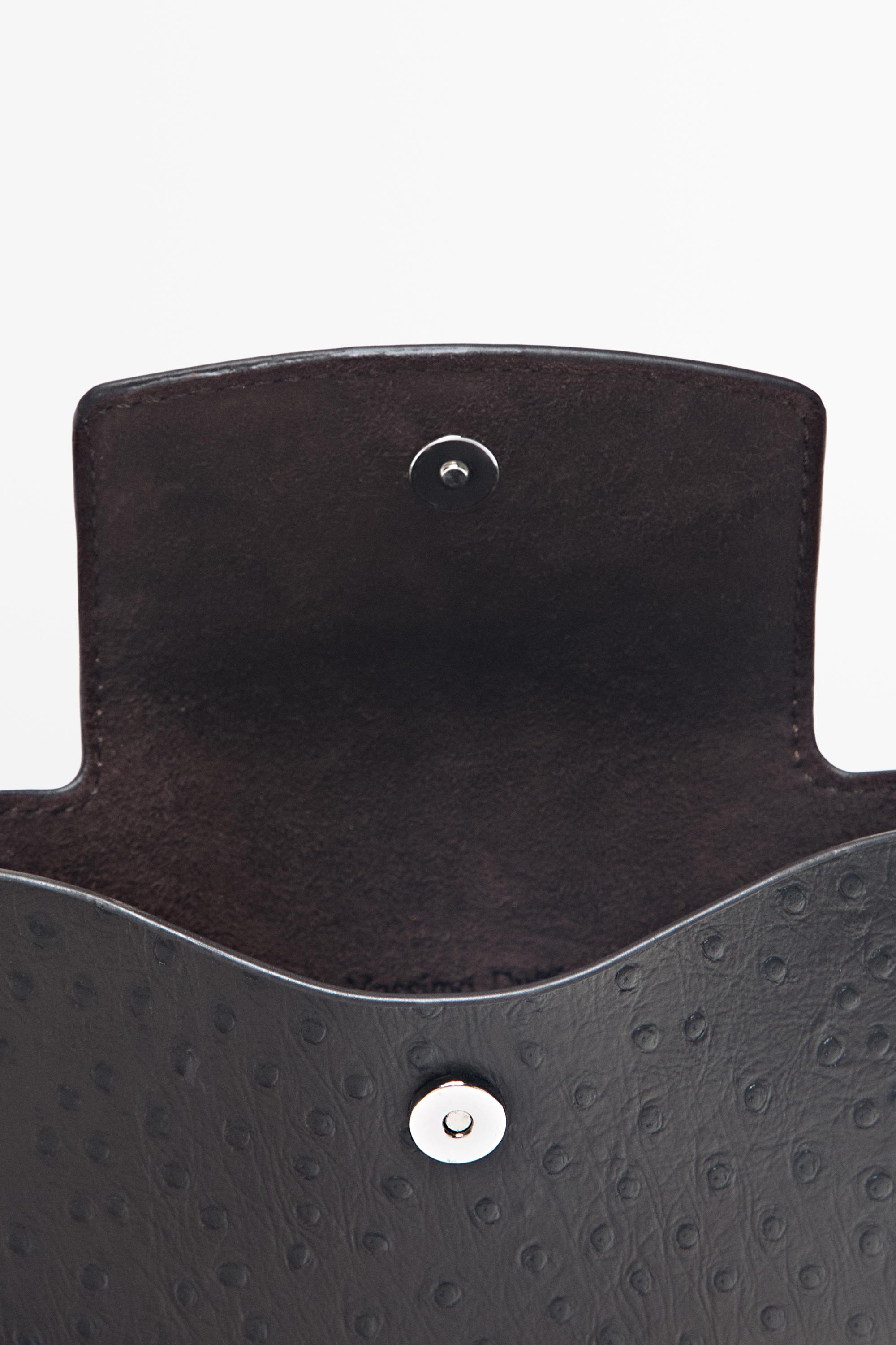 Textured nappa leather glasses case — BROWN