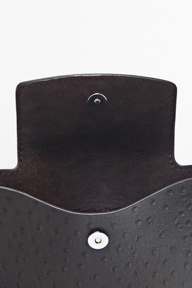 Textured nappa leather glasses case — BROWN 5