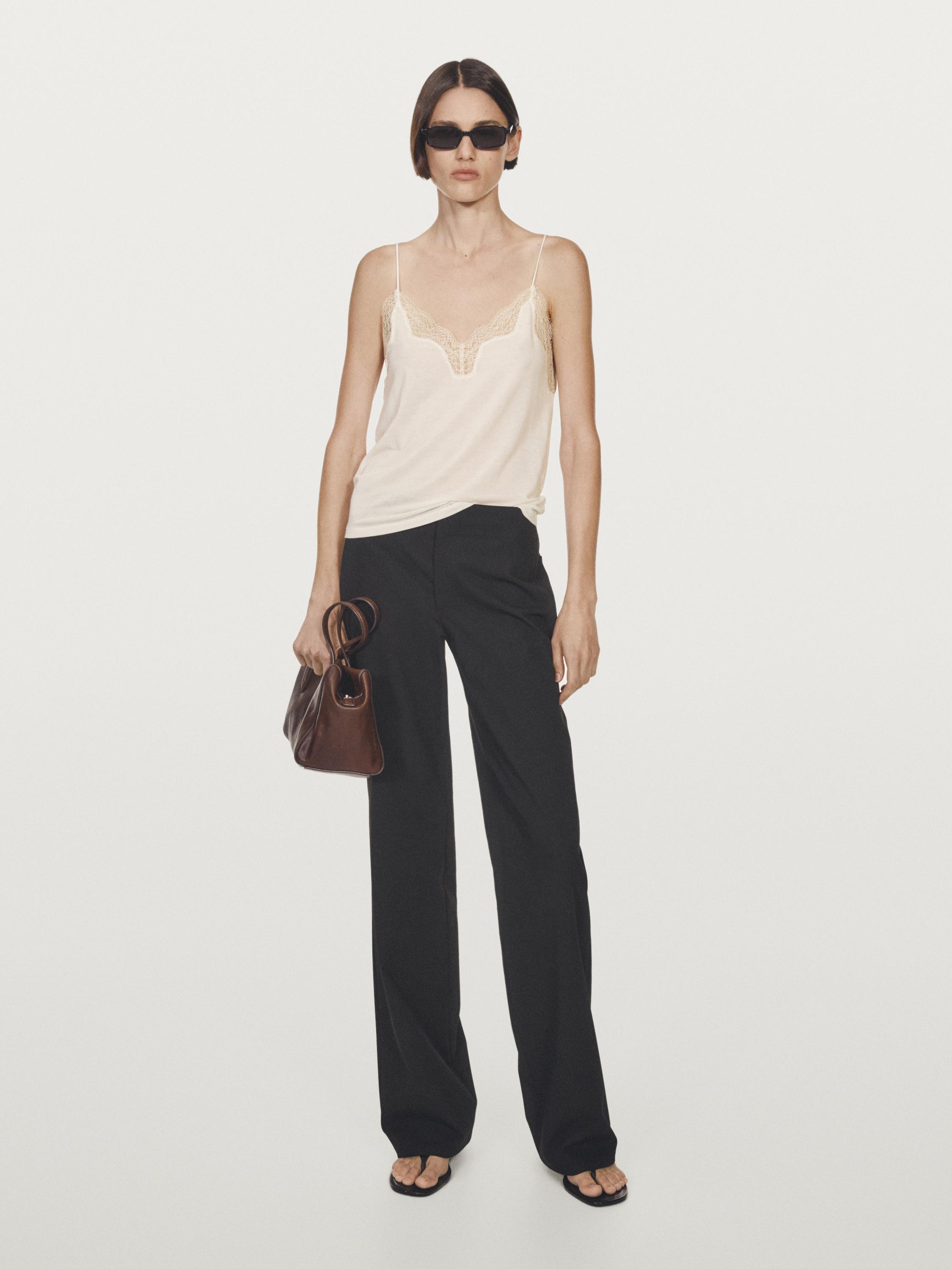 Camisole top with lace detail