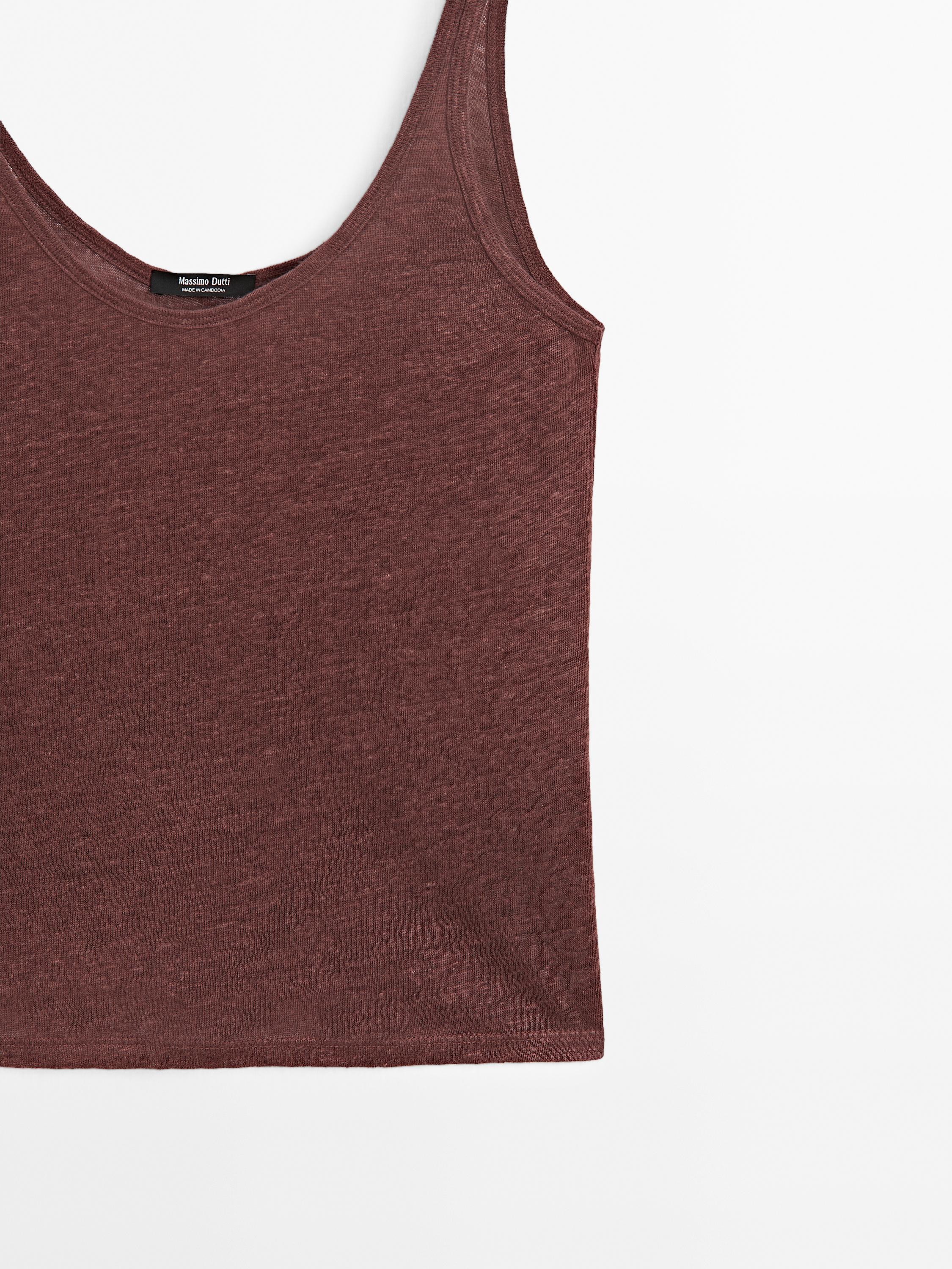 100% linen strappy top