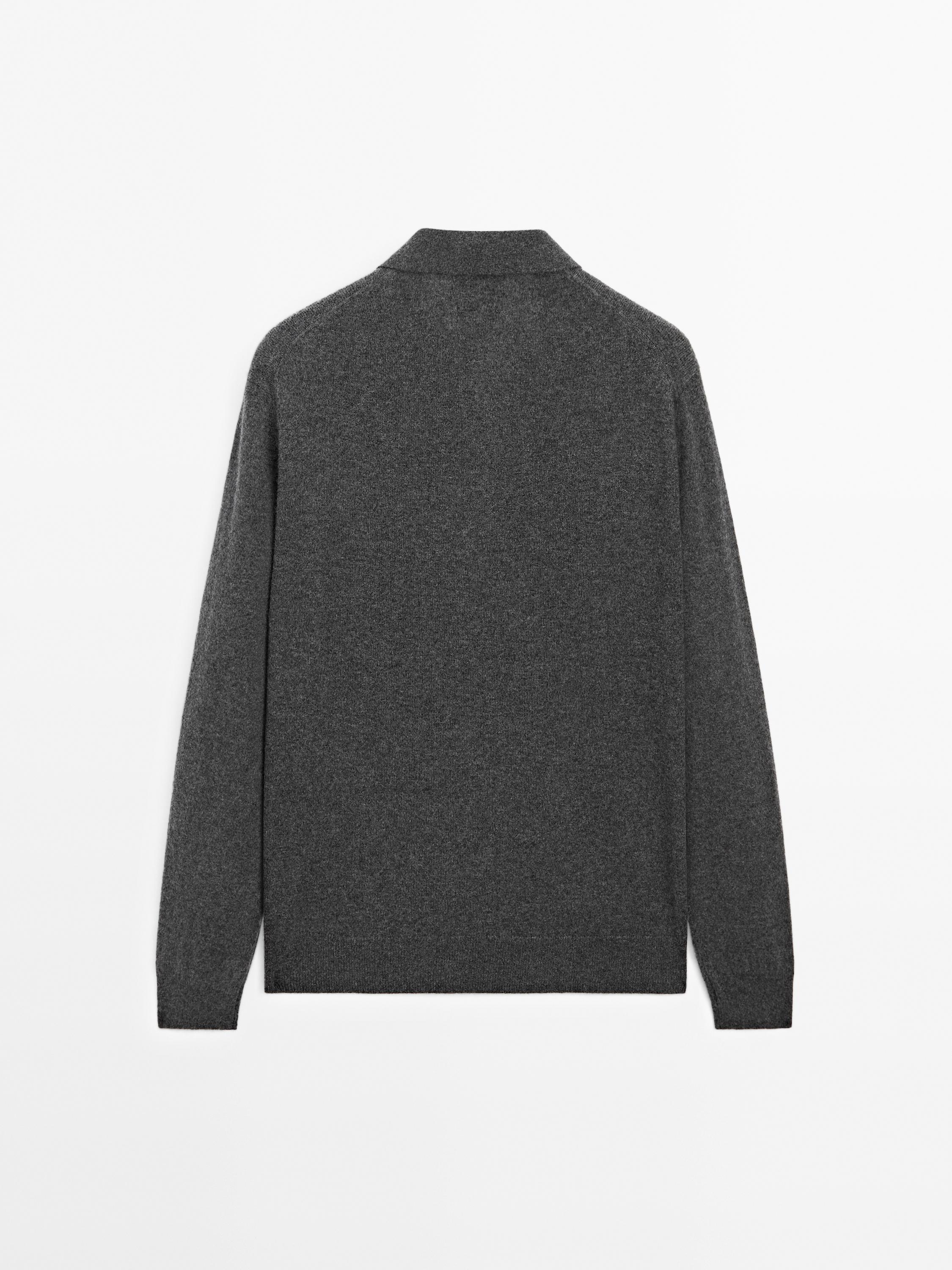 Polo punto rib 100% cashmere