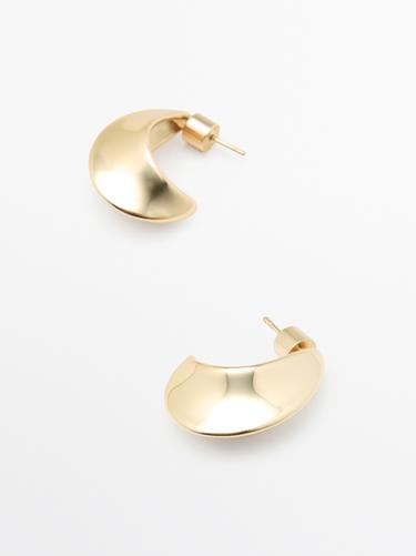 Moon hoop earrings — GOLDEN 5