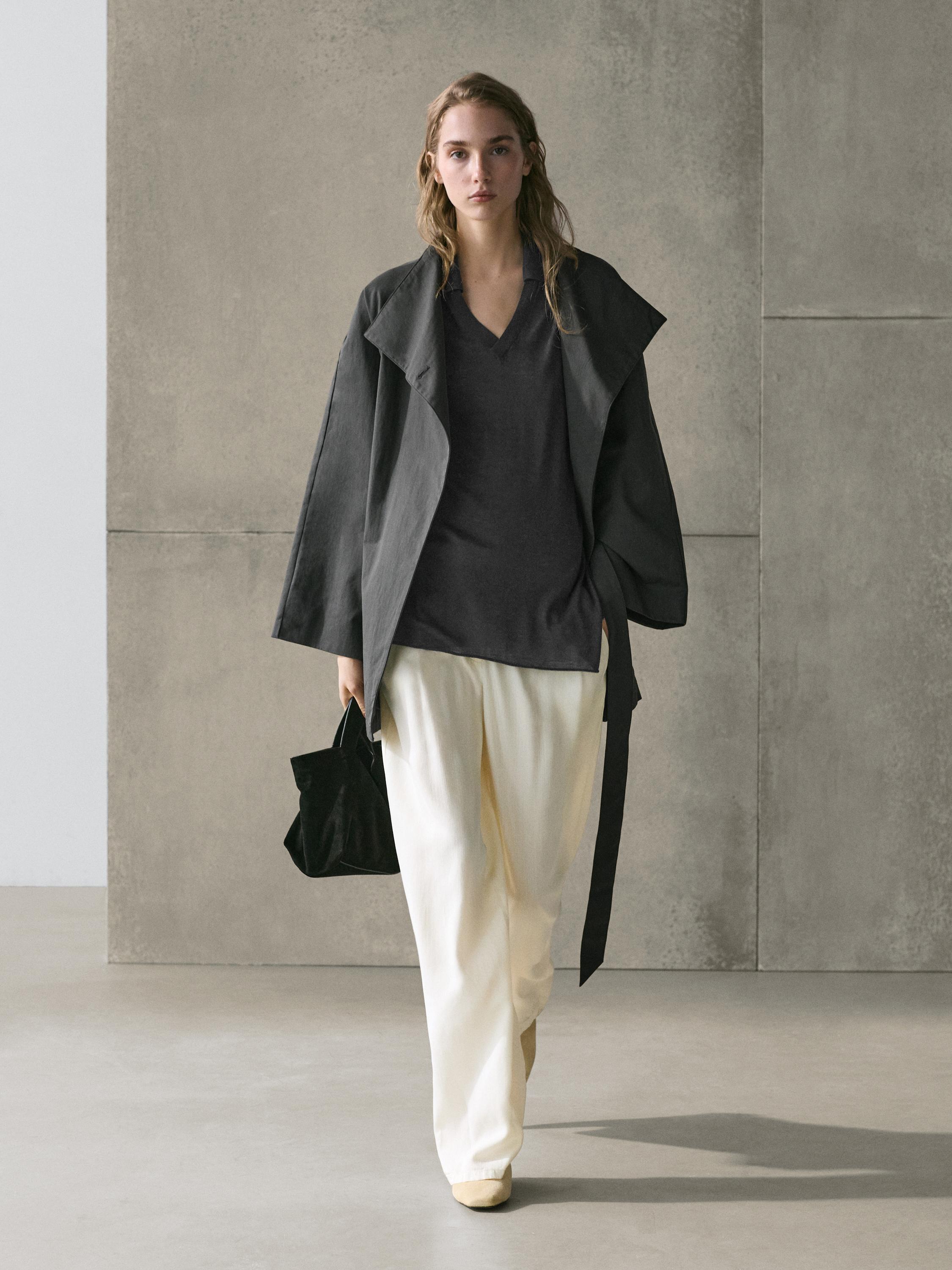 Oversize silk and wool blend knit sweater — LEAD