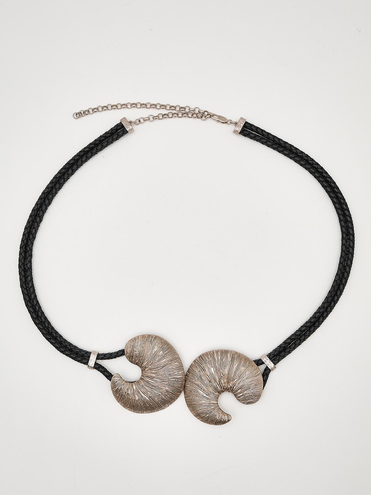 Massimo Dutti - Dame - Skindbælte Med Fossilspænde - Sølv - 01