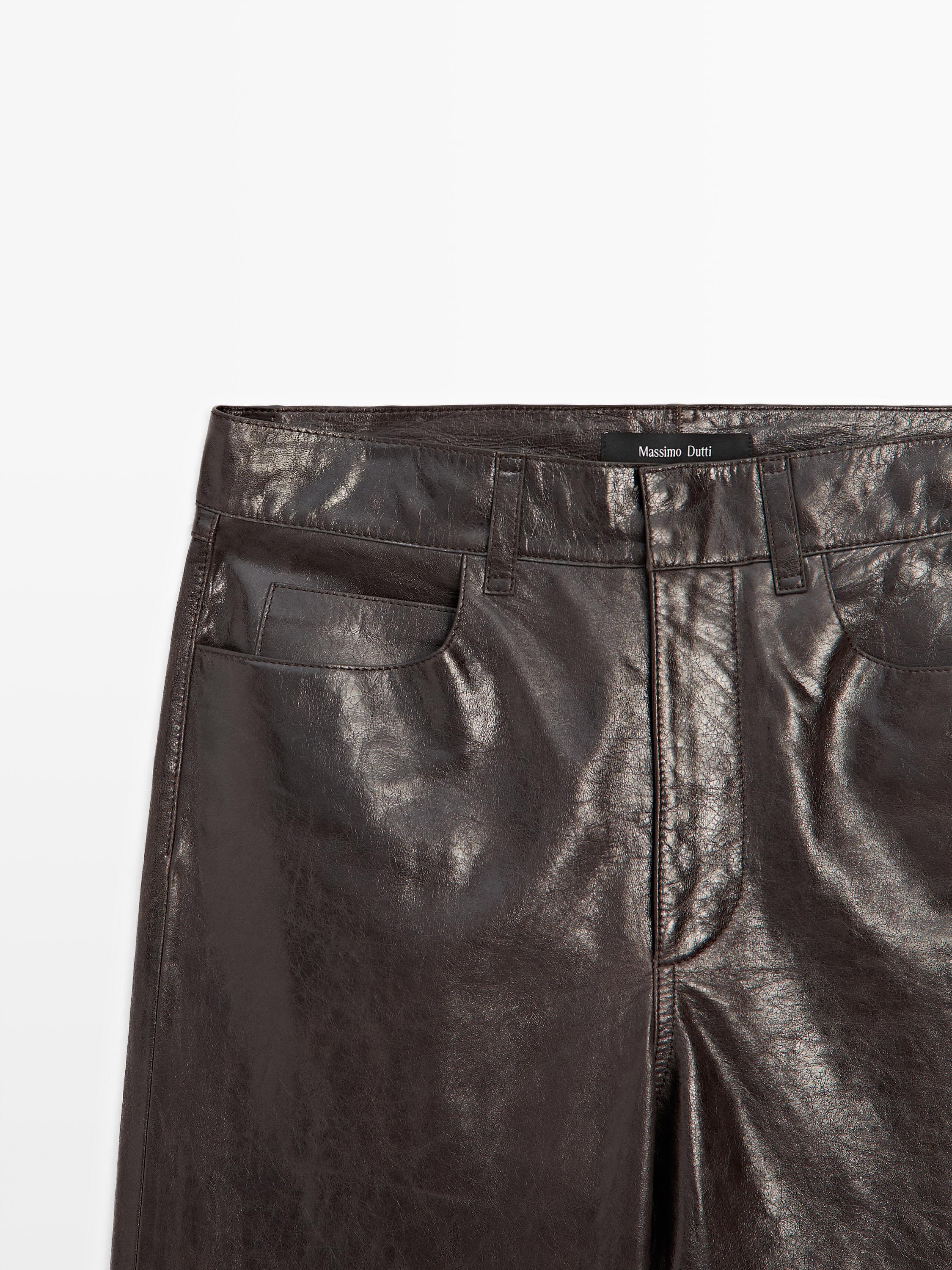 Nappa leather trousers