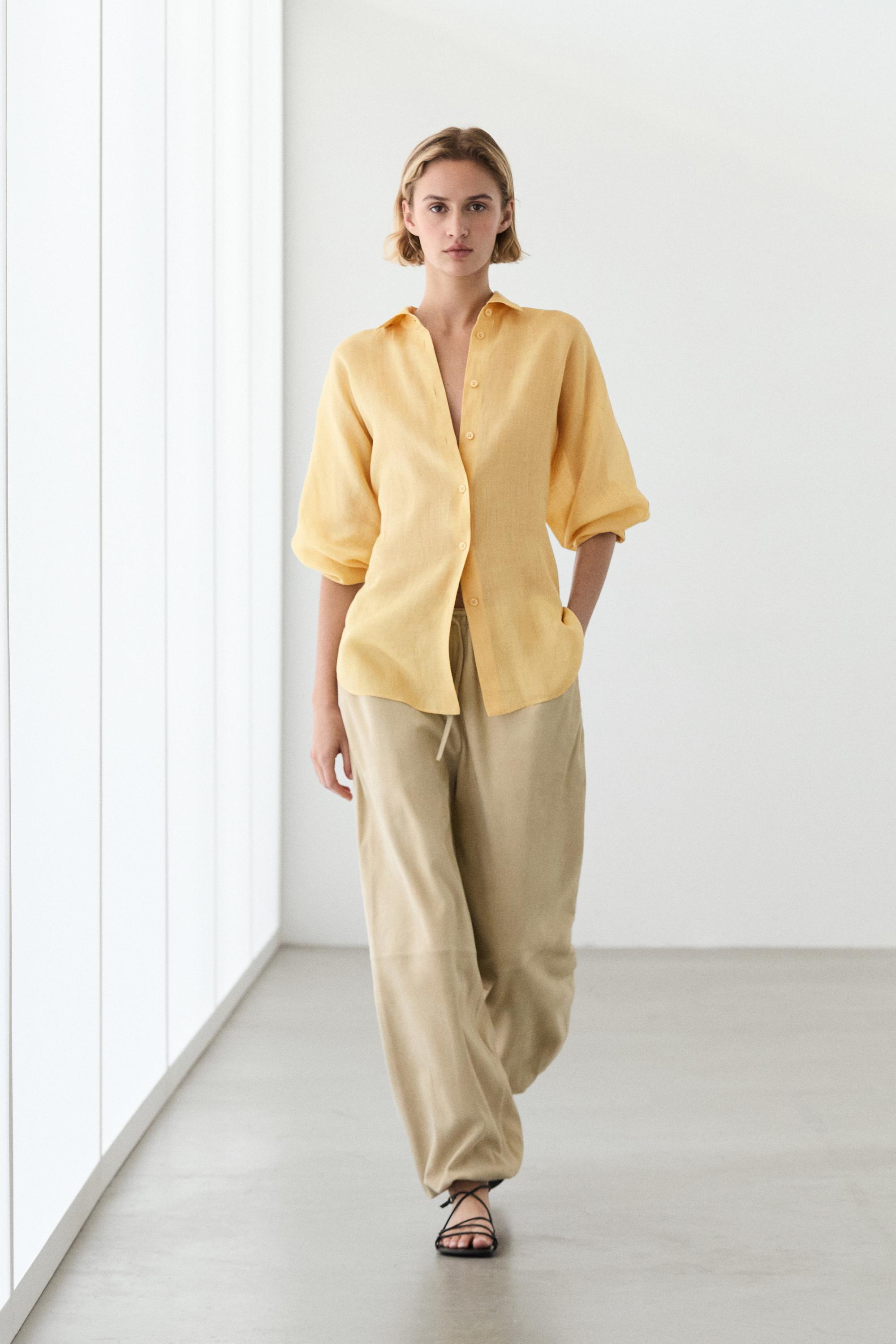 Flowing 100% ramie shirt