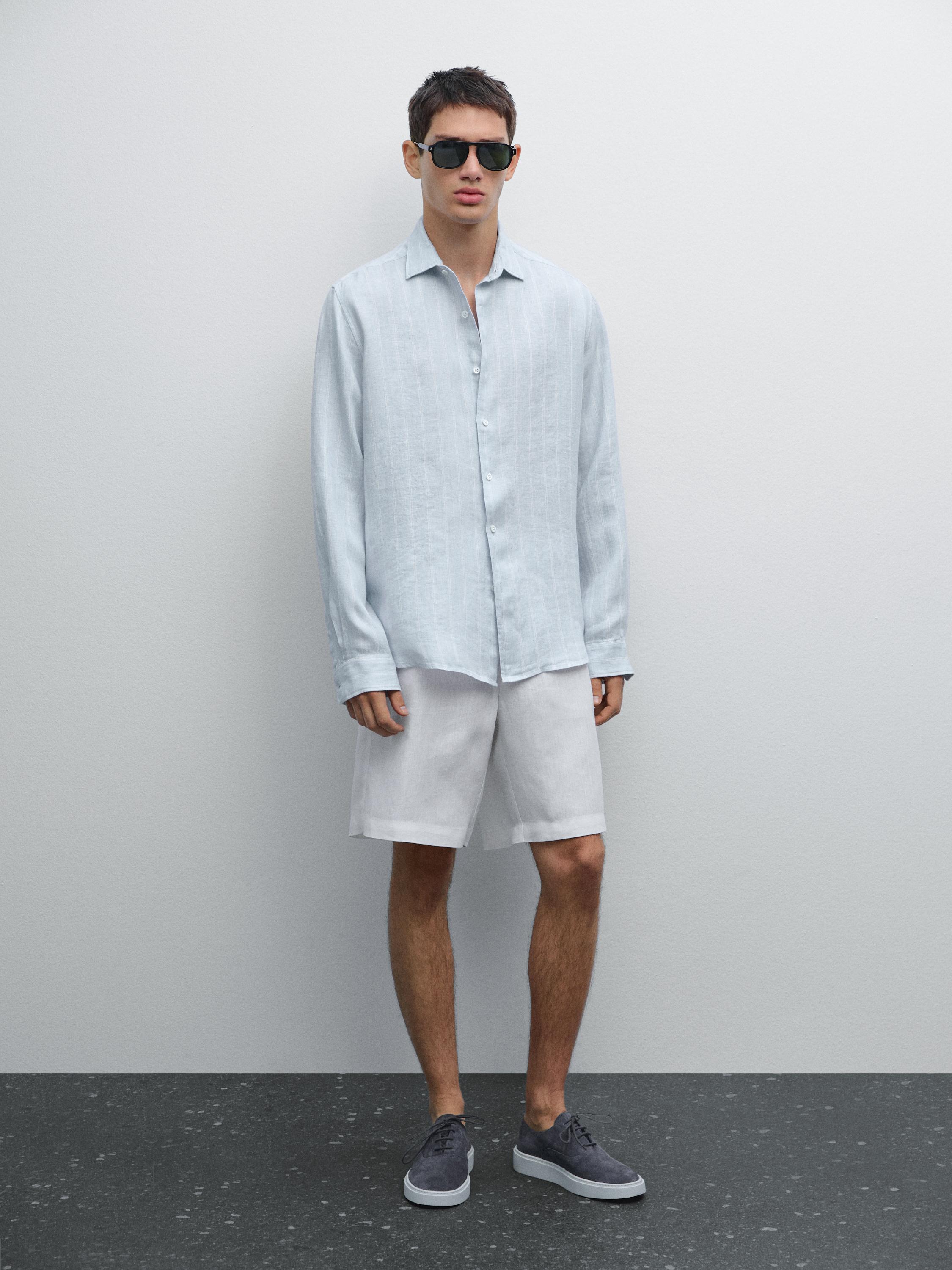 Chemise regular fit à rayures doubles