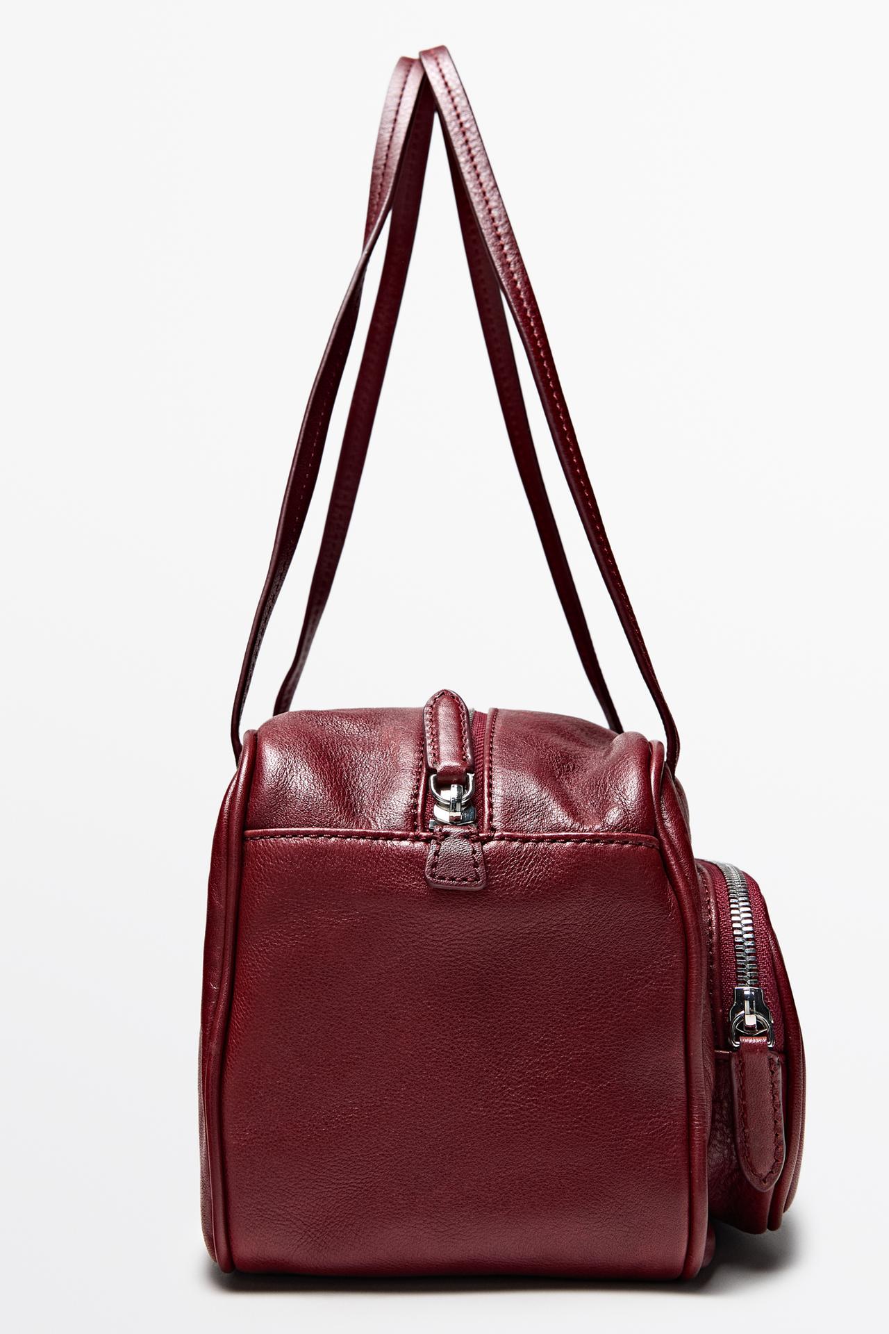 Medium Nappa leather bowling bag — Red