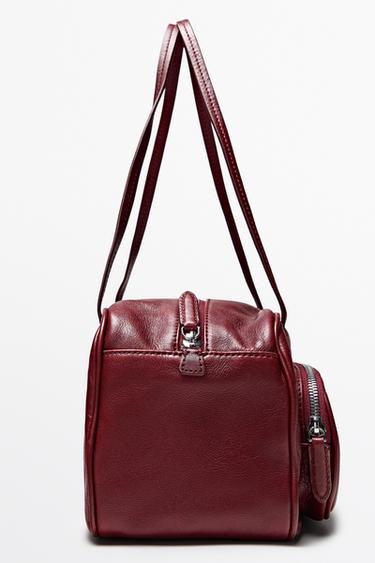 Medium Nappa leather bowling bag — Red 4