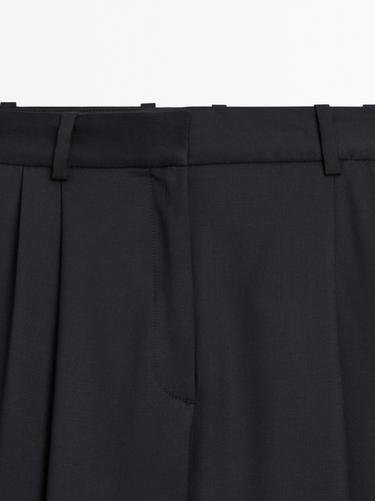 Extra fine wool pleated pants — NAVY BLUE 9
