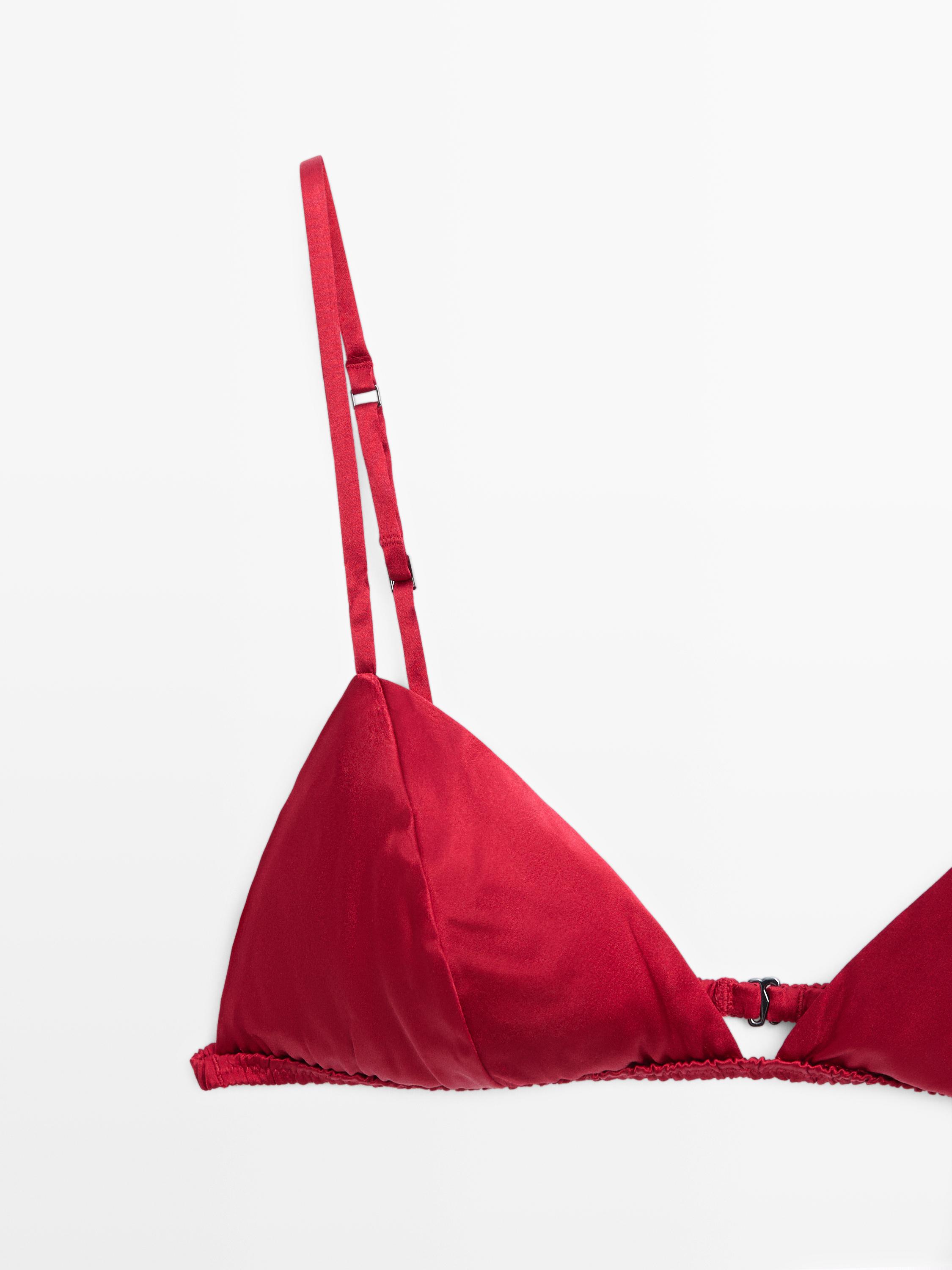 İpek üçgen bikini üstü