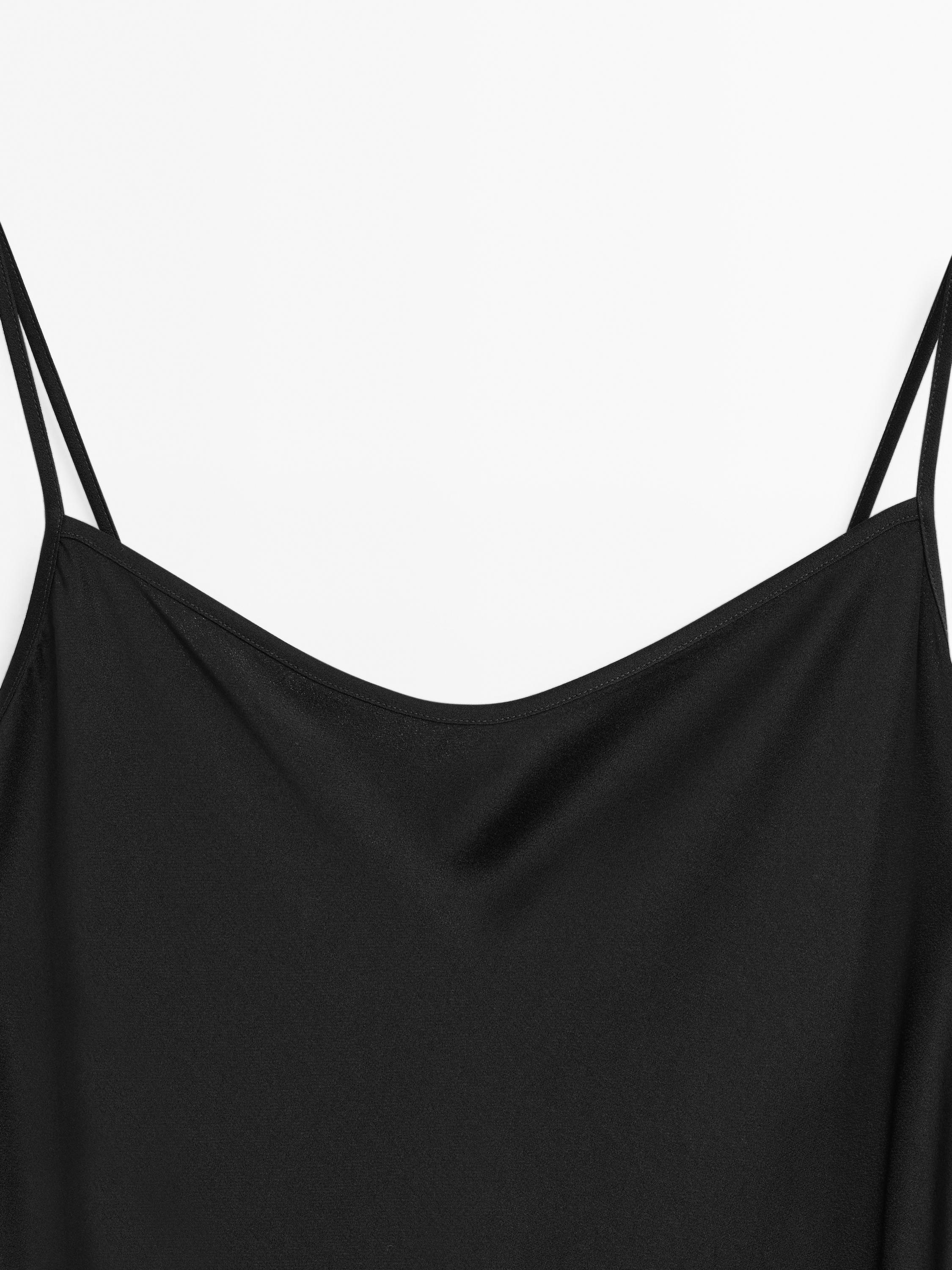 Robe longue nuisette en crêpe