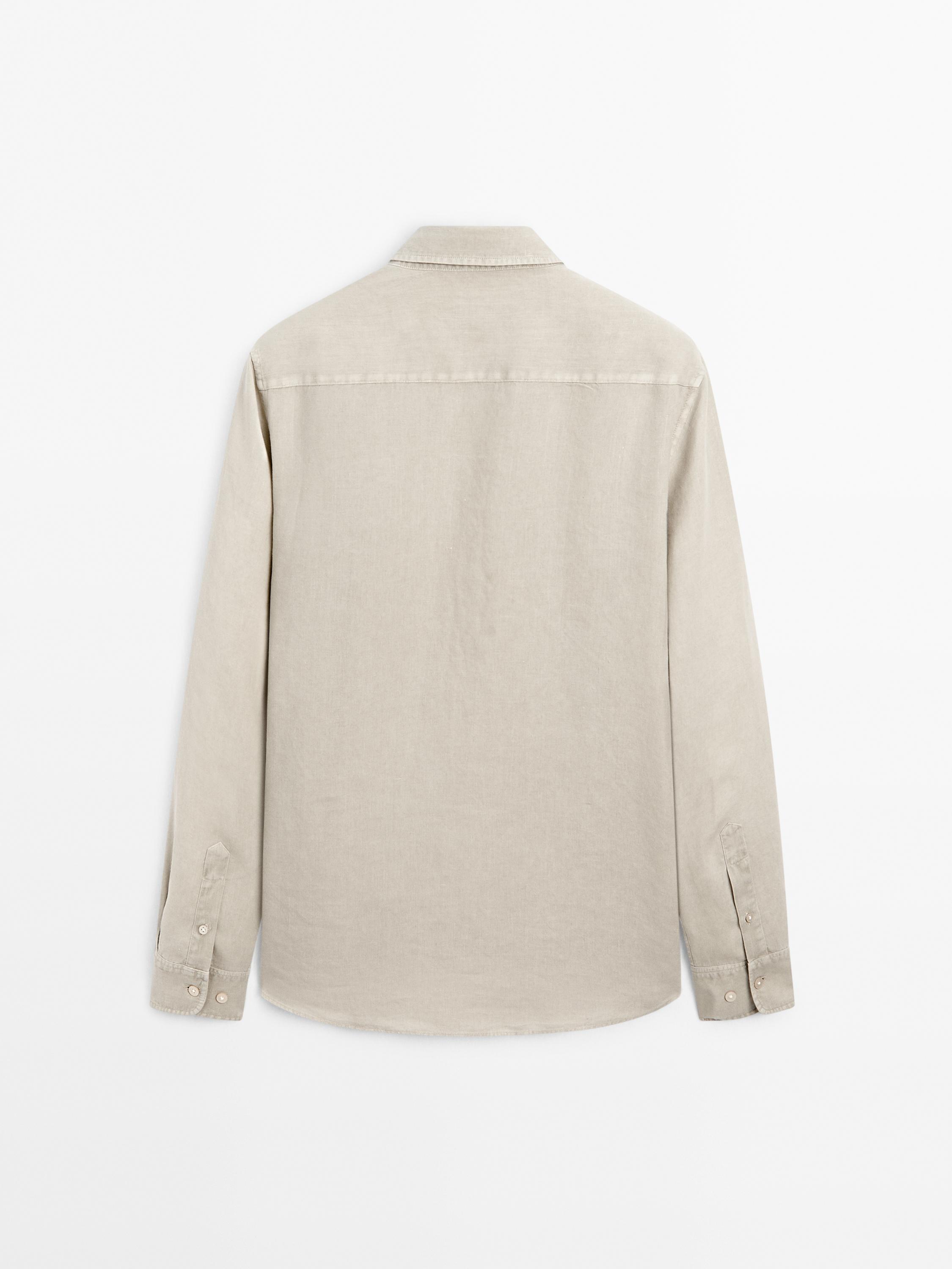 Regular fit shirt with maltinto finish