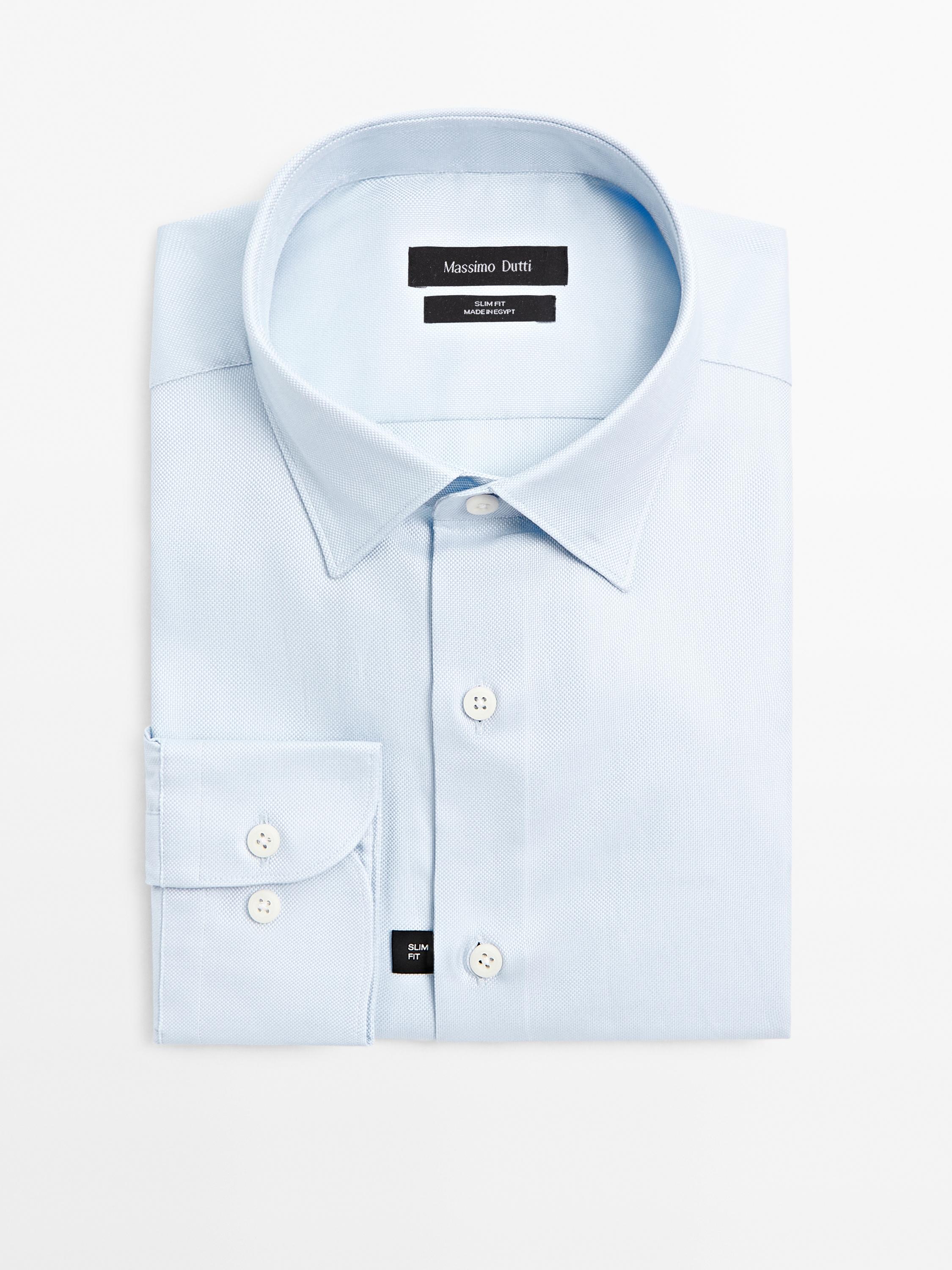 Camisa oxford slim fit 100% algodón