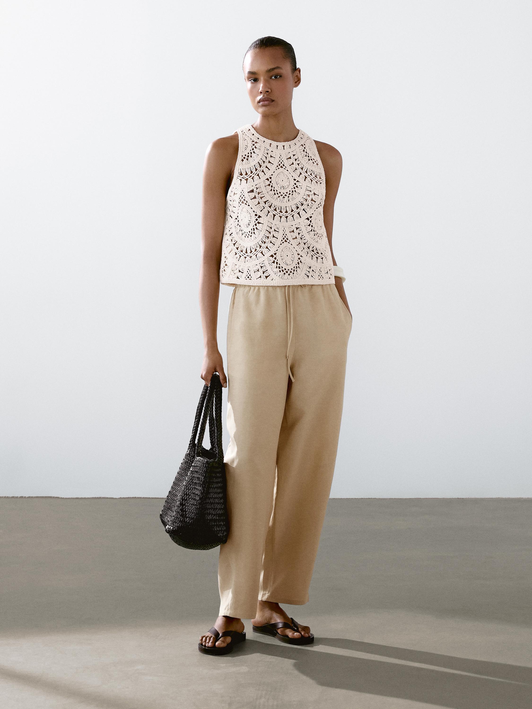 Crochet knit top