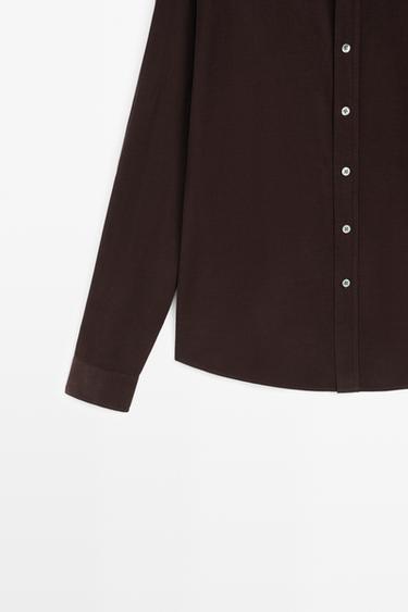 Regular fit needlecord shirt — BURGUNDY 6
