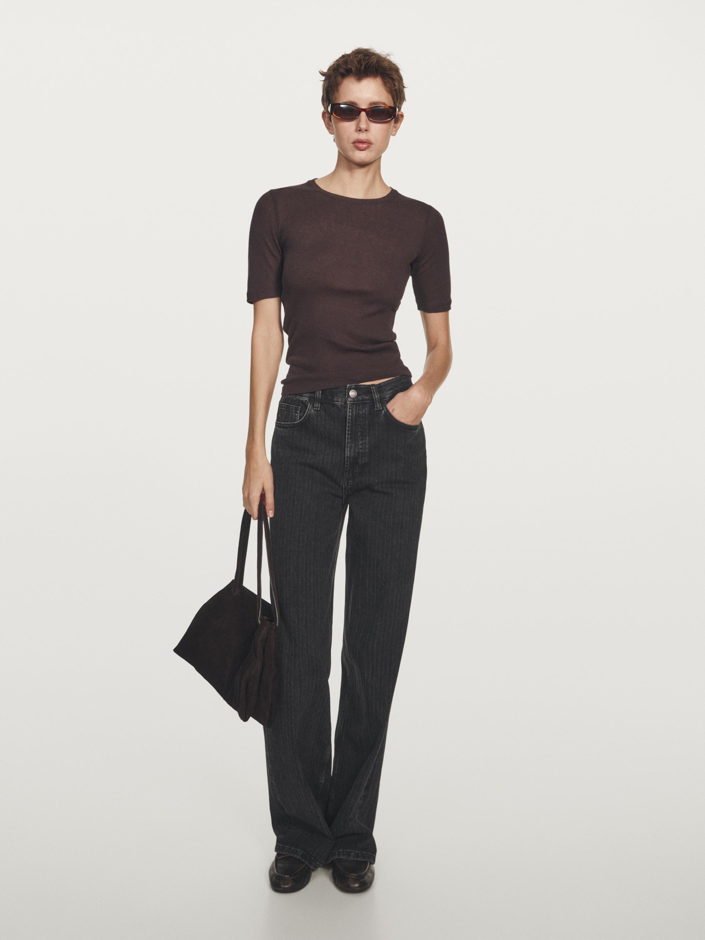 Højtaljede, straight fit jeans