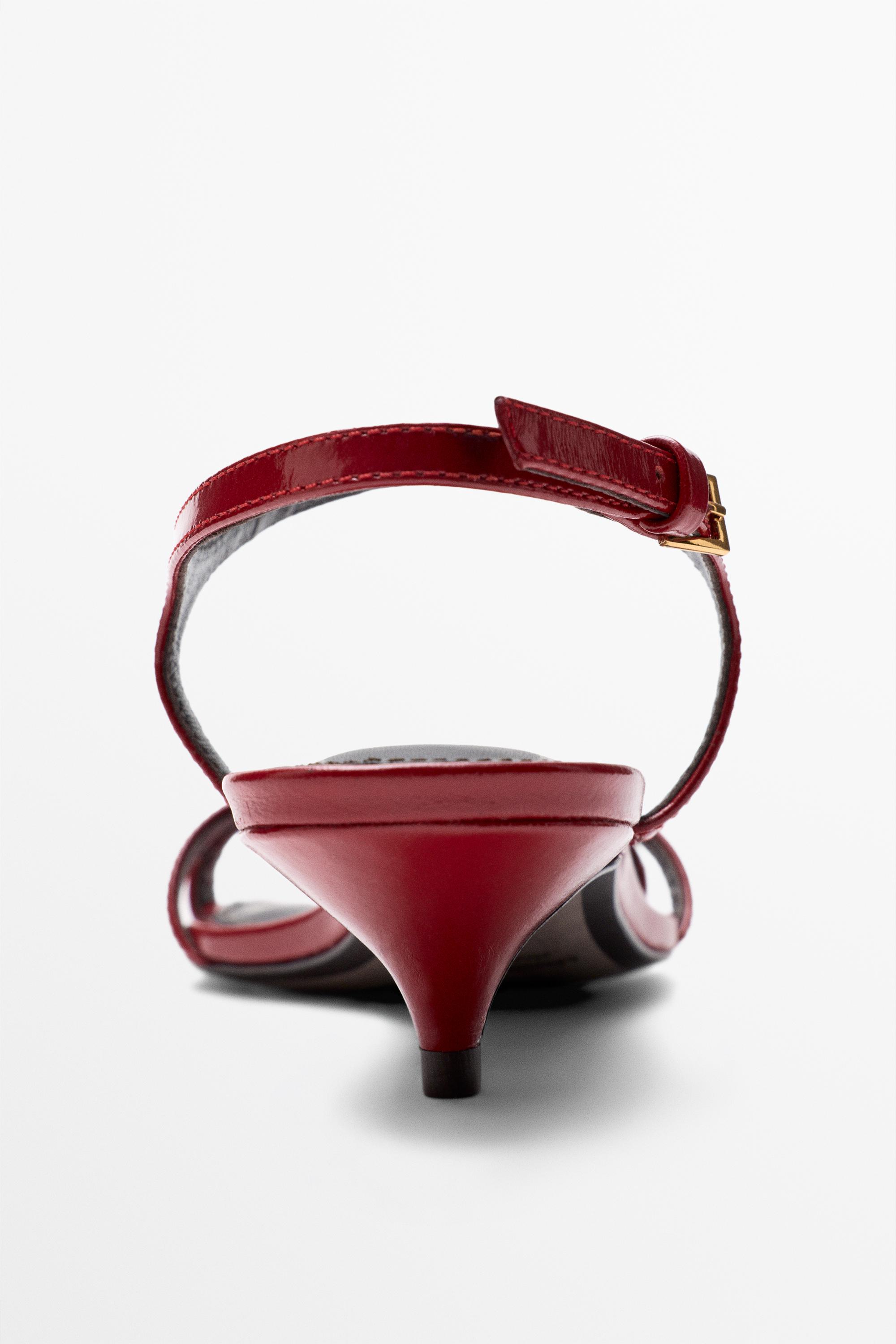 Low-heel leather sandal - MADE IN SPAIN — RED