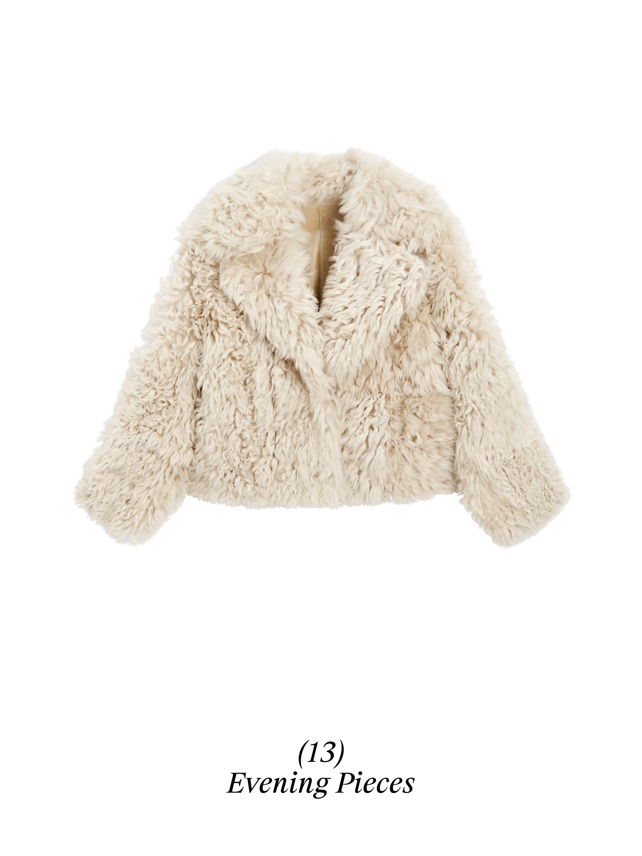 Short leather coat with fur - STUDIO — CREAM