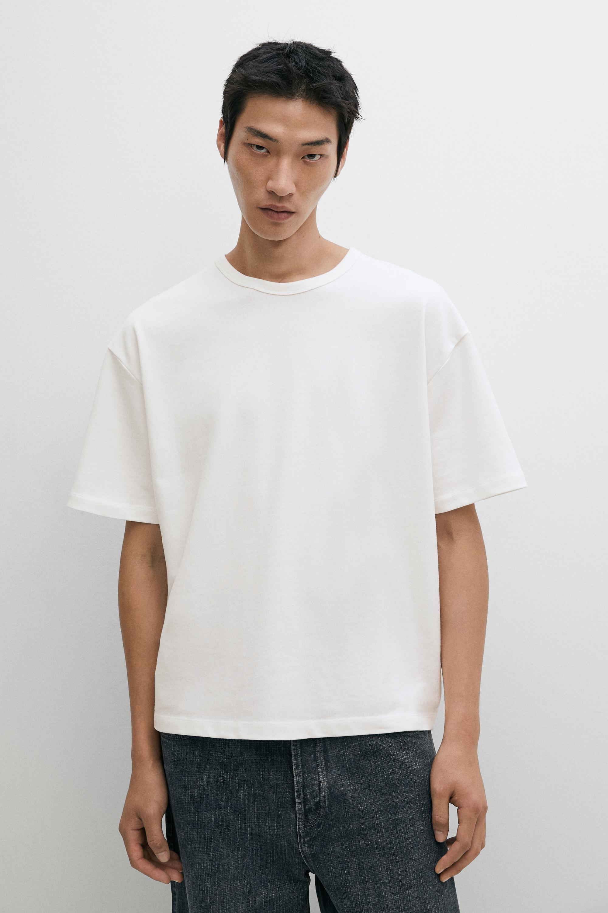 T-shirt boxy manches courtes 100 % coton