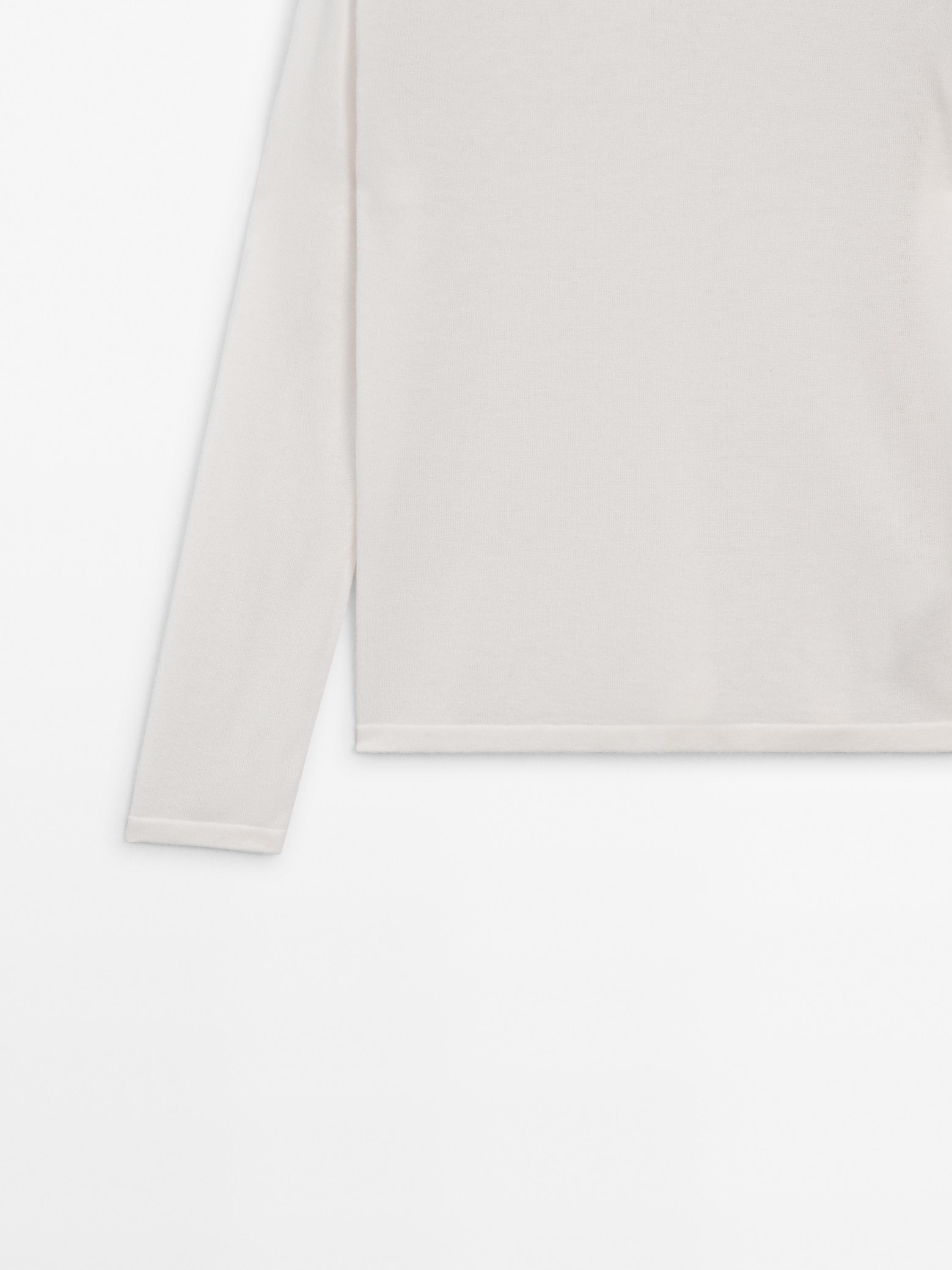 Felt texture knit jumper