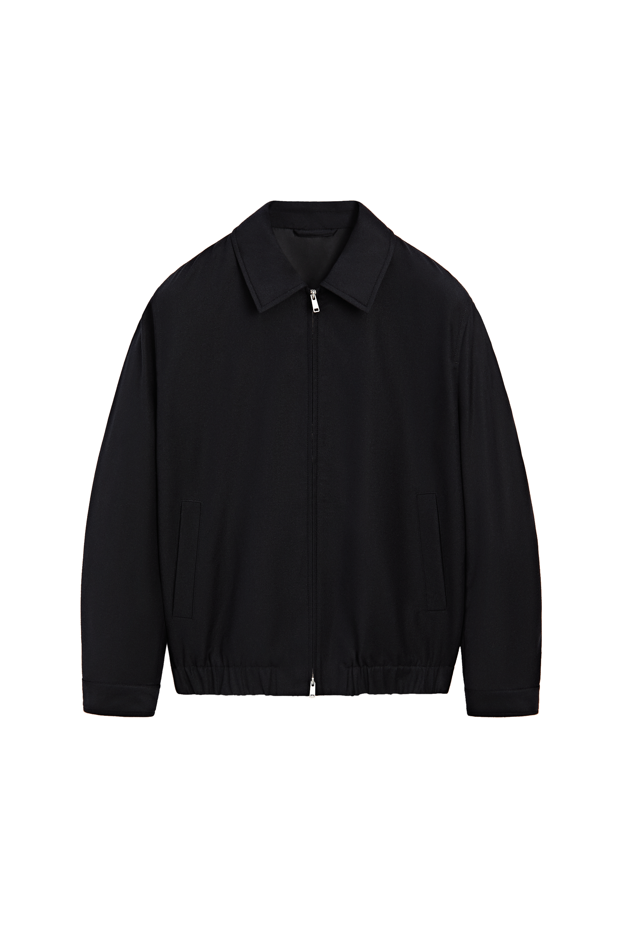 Massimo Dutti Süet %100 yün bomber ceket total look görsel 6
